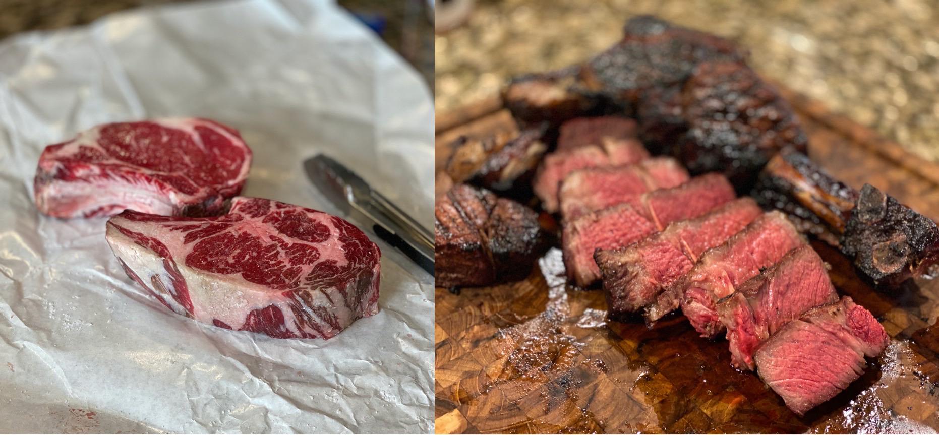 69 Day Dry Aged Prime Côte de Boeuf Reverse Seared BGE r/steak