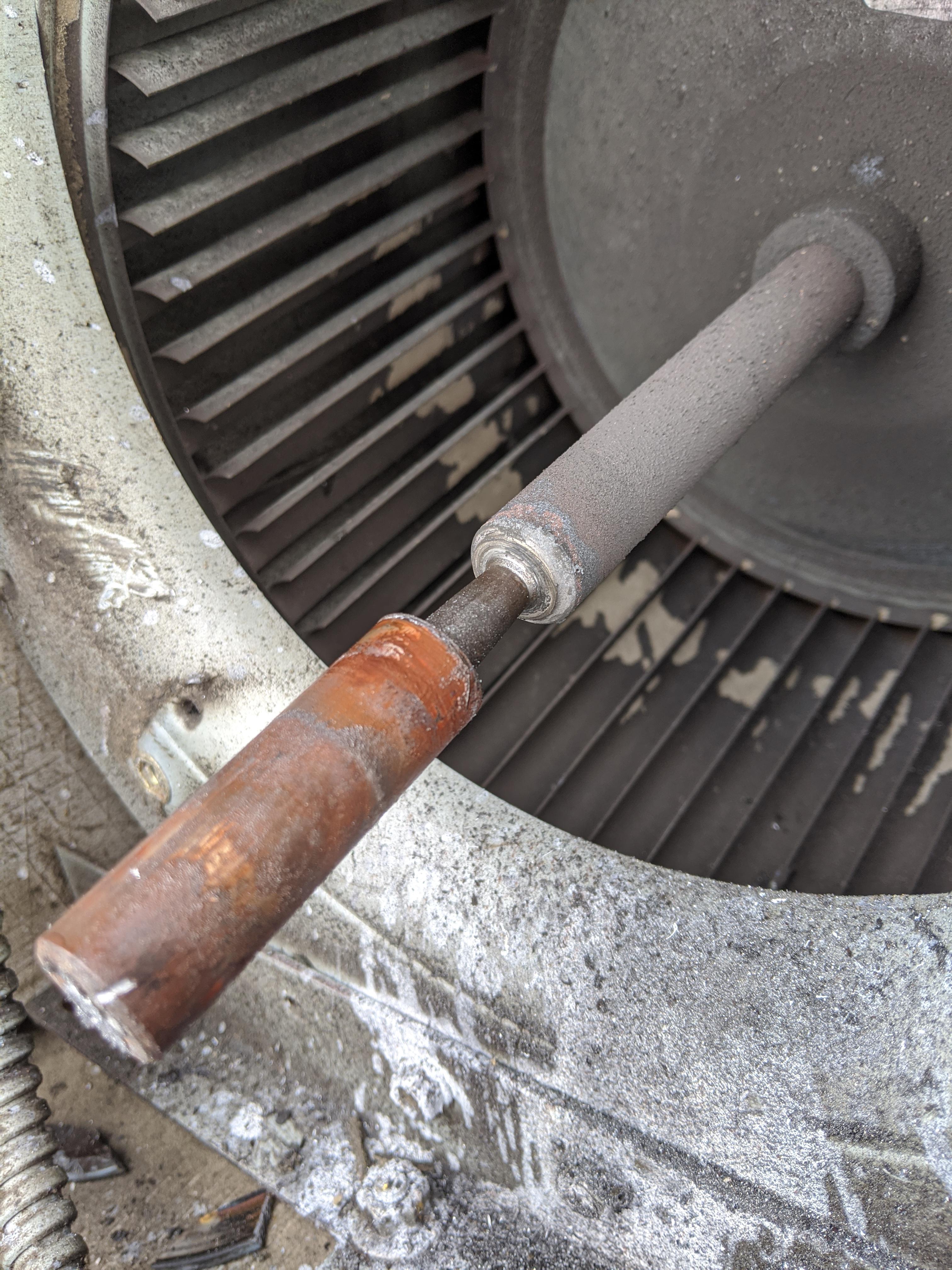 Dramatic wear on blower shaft? r/HVAC
