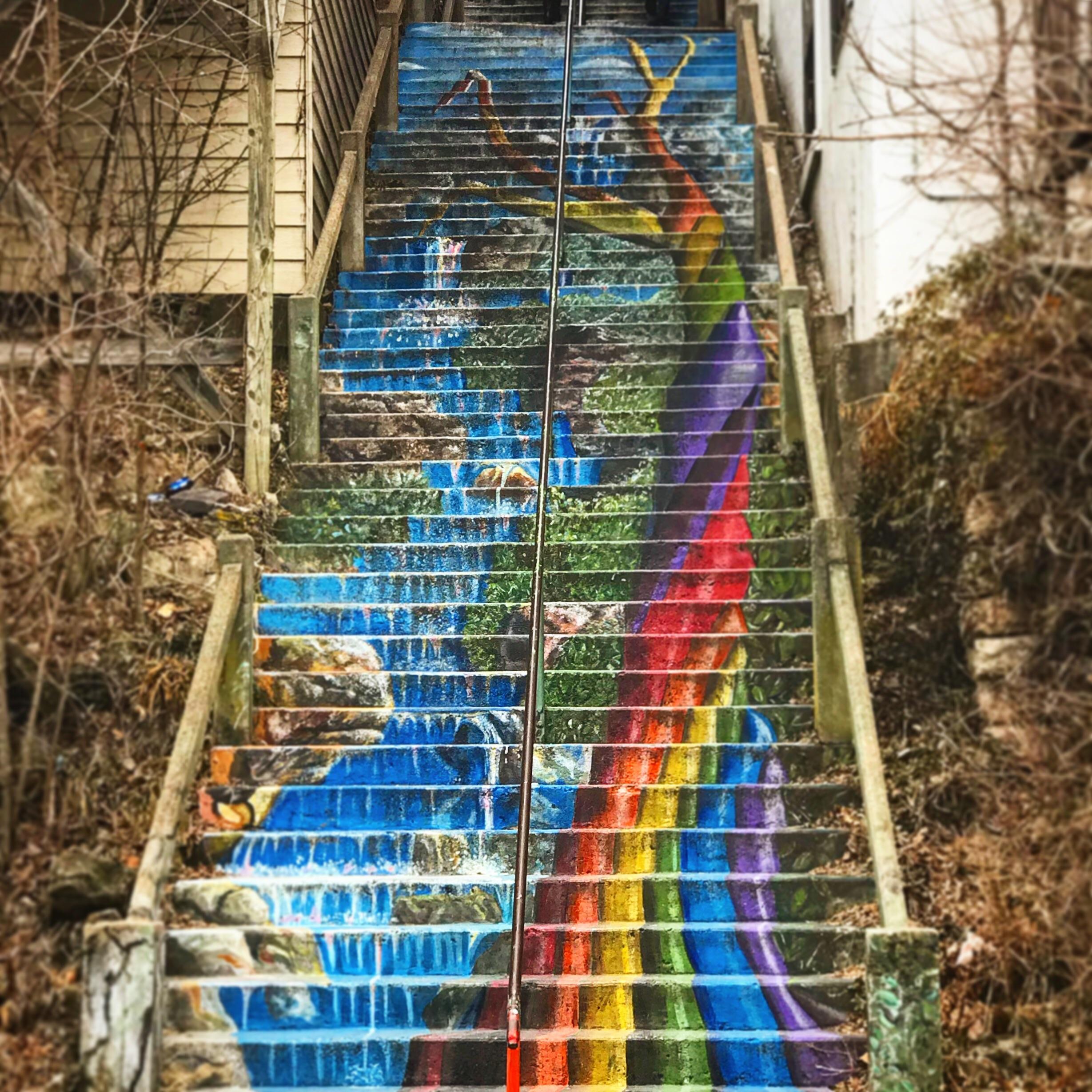 Stairs in Eureka Springs, AR r/streetart