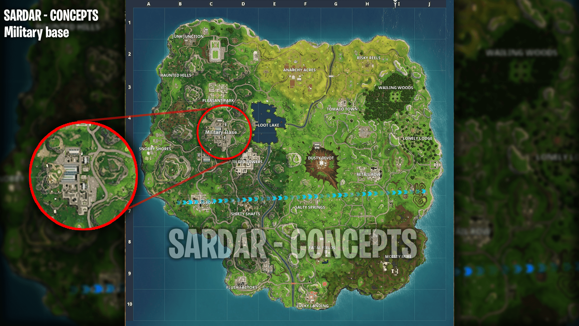 Fortnite military base update design FortNiteBR