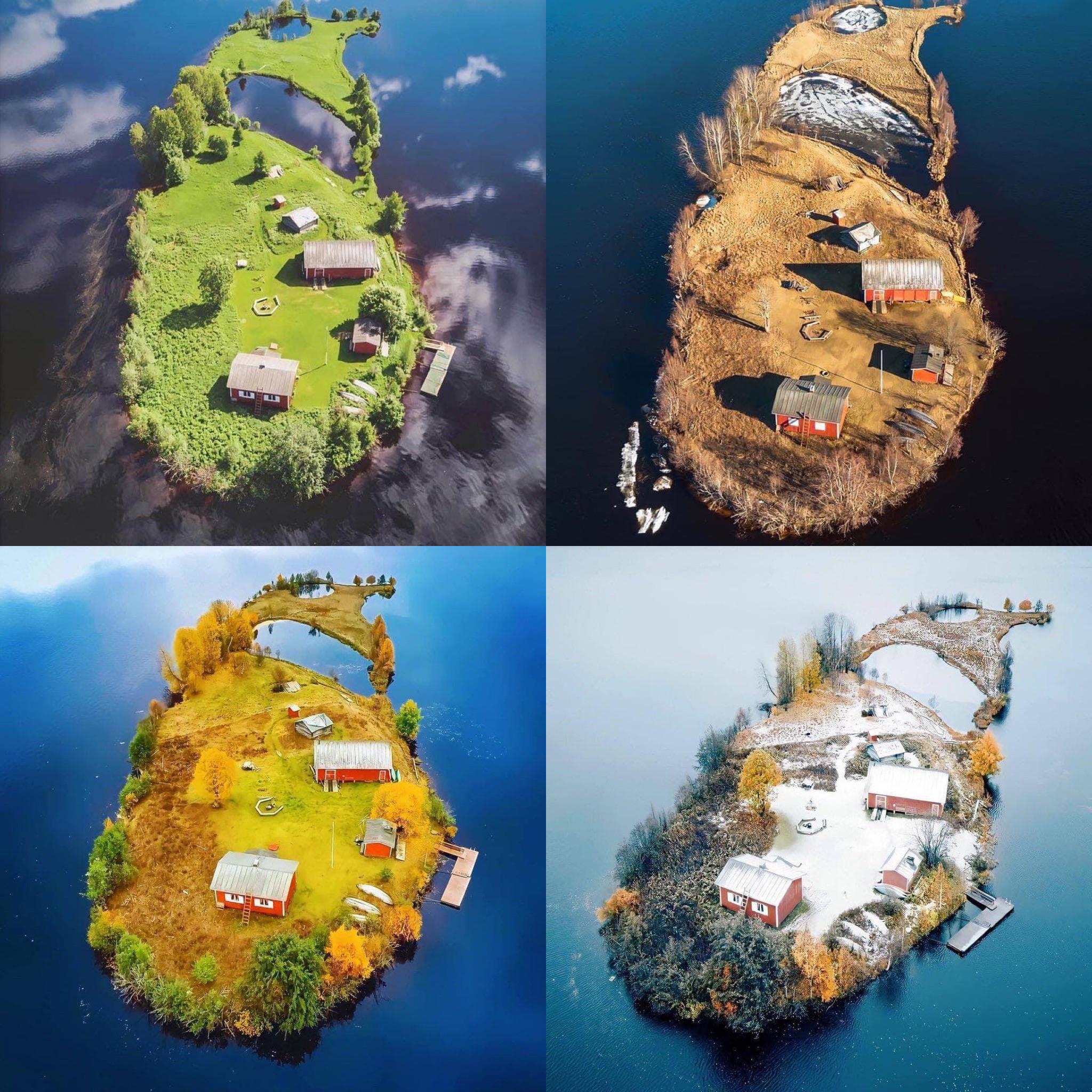 4 season in Kotisaari island , Finland r/Finland