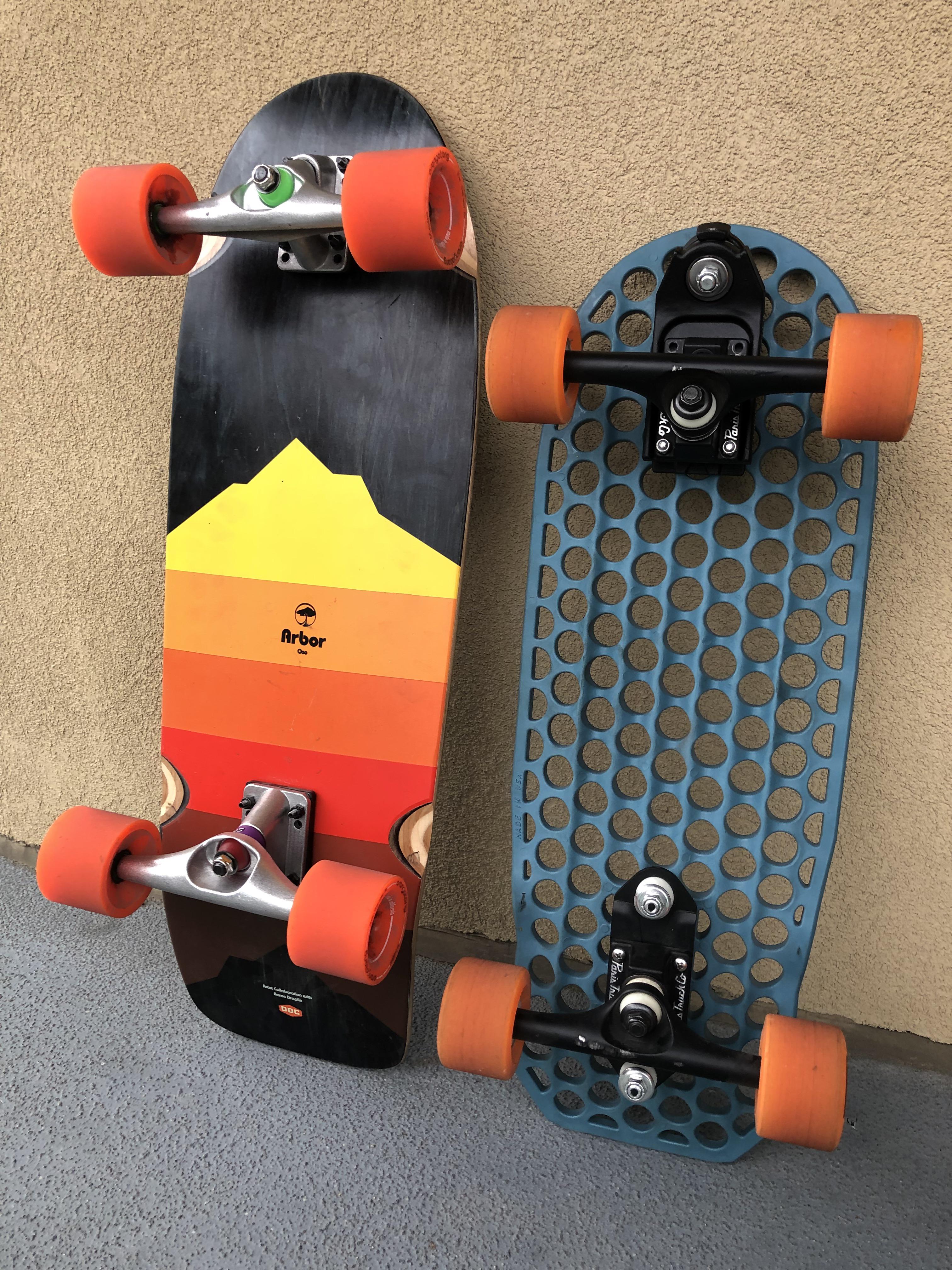 Wheelbase YOW Meraki vs Carver C7 surfskate