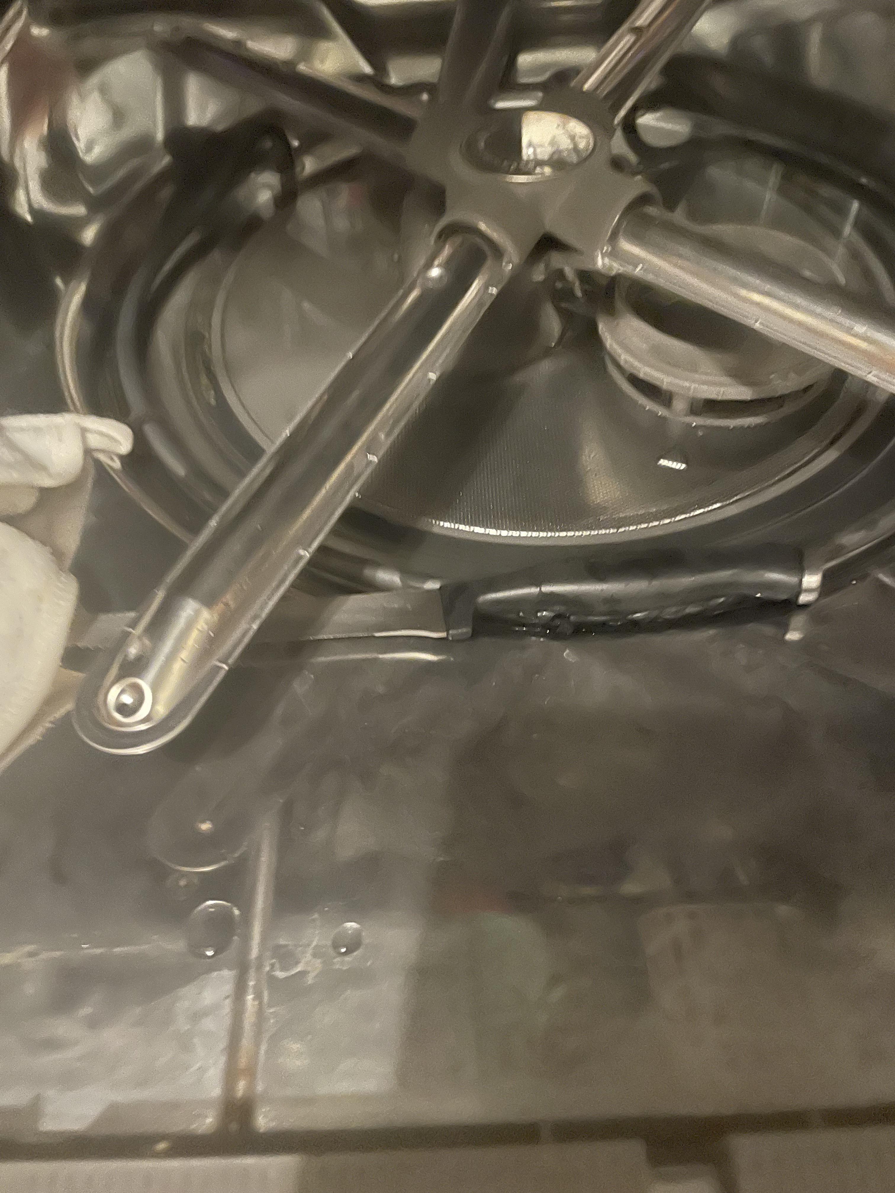 This knife fell as my dishwasher was running and melted into it. How do