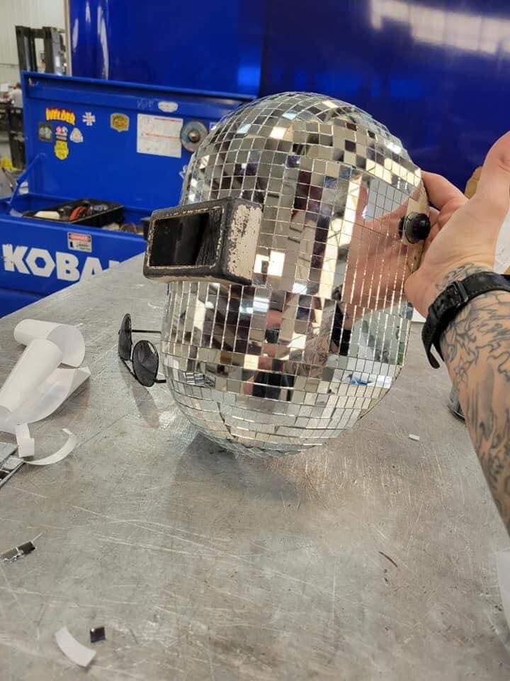 It's a "MIRROR helmet" not a "DISCO helmet"! r/techtheatre