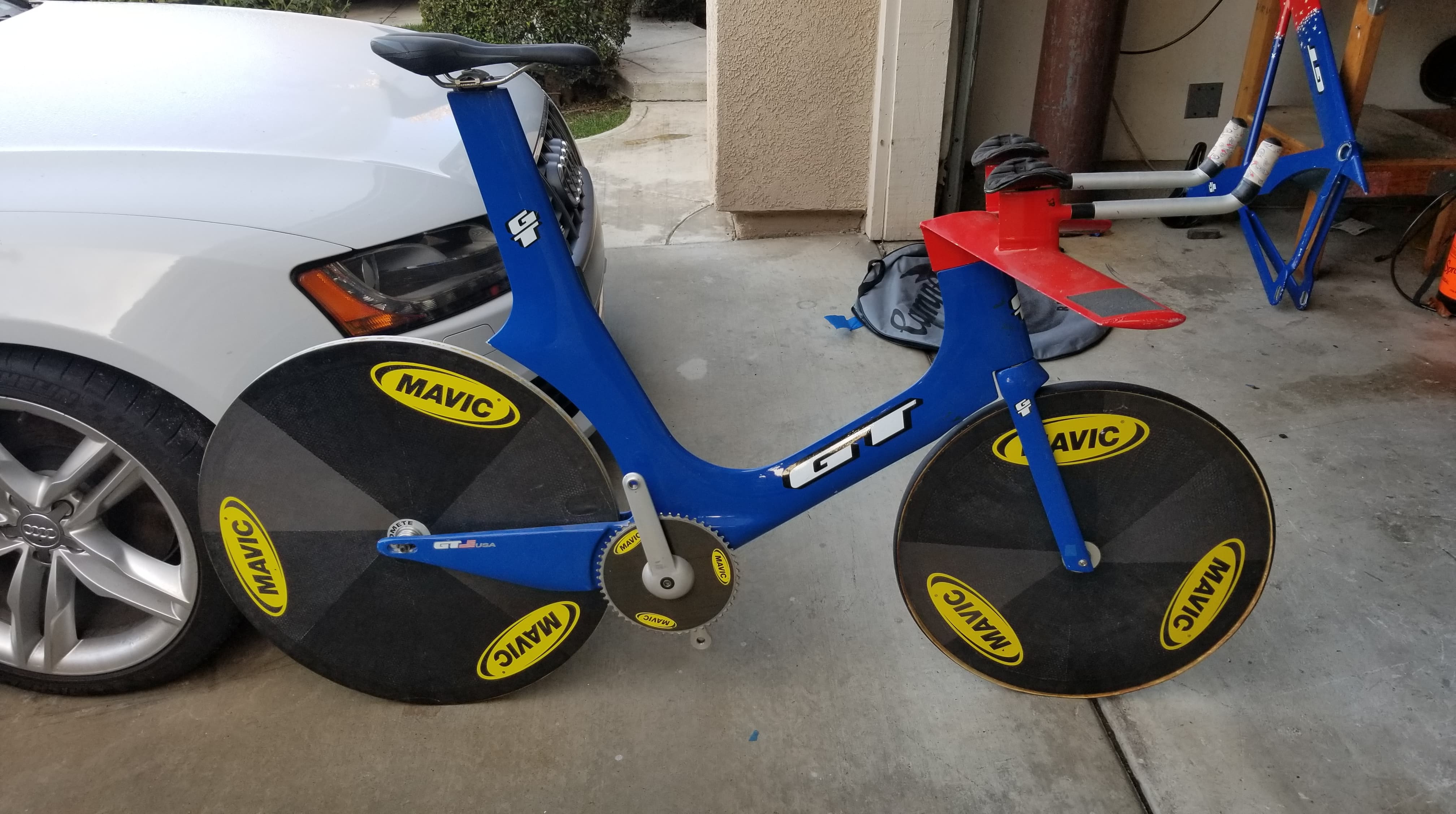 Heard we were doing crazy bikes, this is the first GT Superbike II made for '96 Olympics in