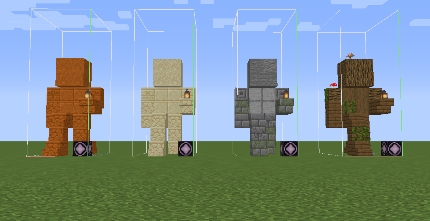 I made some other versions of kneeling statues. If you want them tell