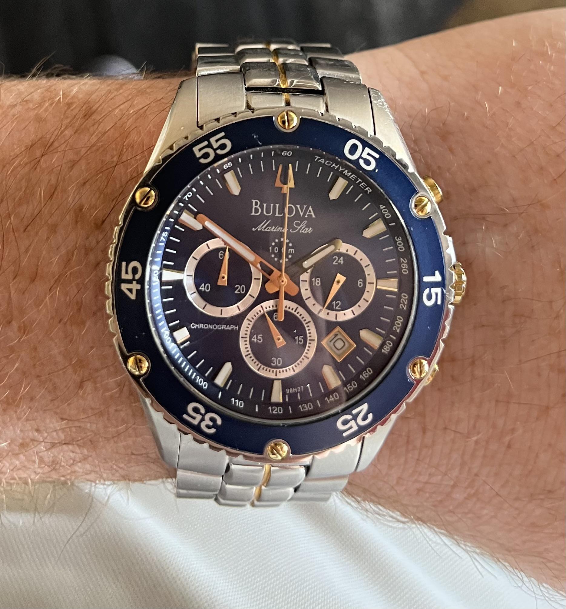 [Bulova Marine Star] Wedding watch I wear every year on my anniversary