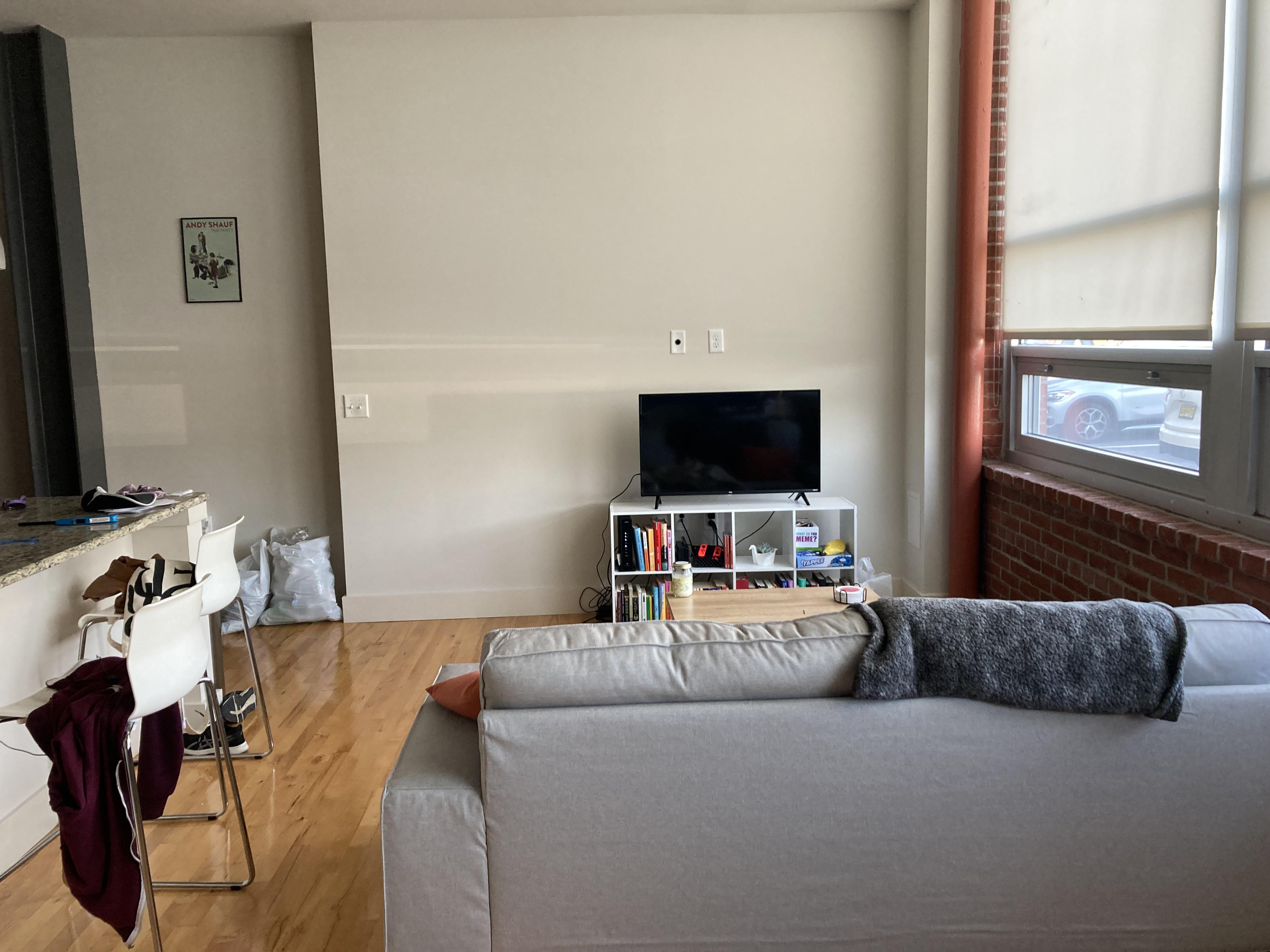 What should I put on this wall behind my TV? Or what could I put to the