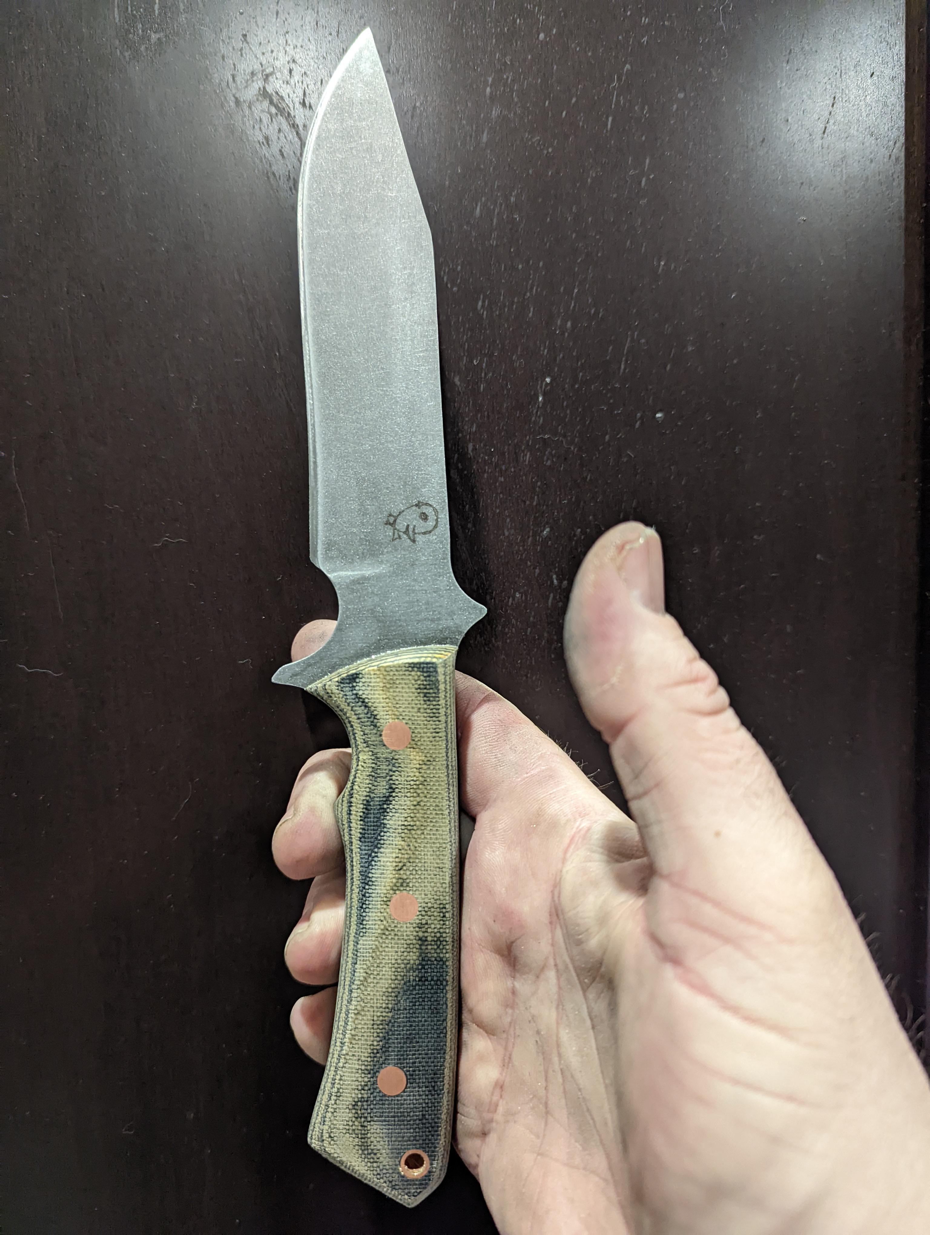 I feel as giddy as a little kid after making a war knife. I am more