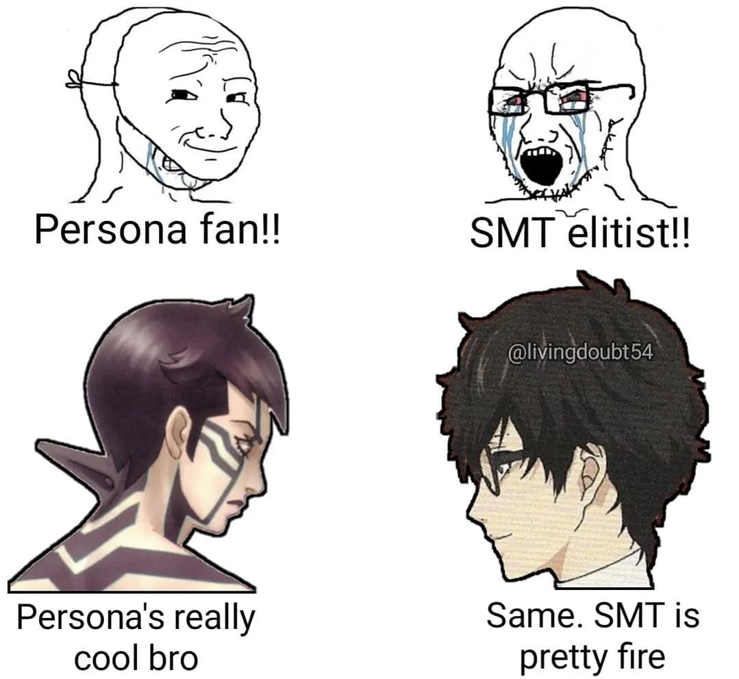 Why can't we be like that both smt and persona games are great r/Megaten