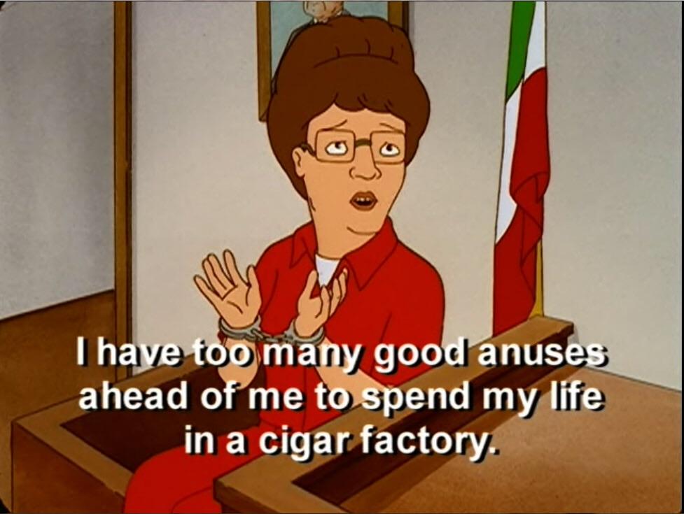 Whether you like, love, or hate her what Peggy Hill moment in the show