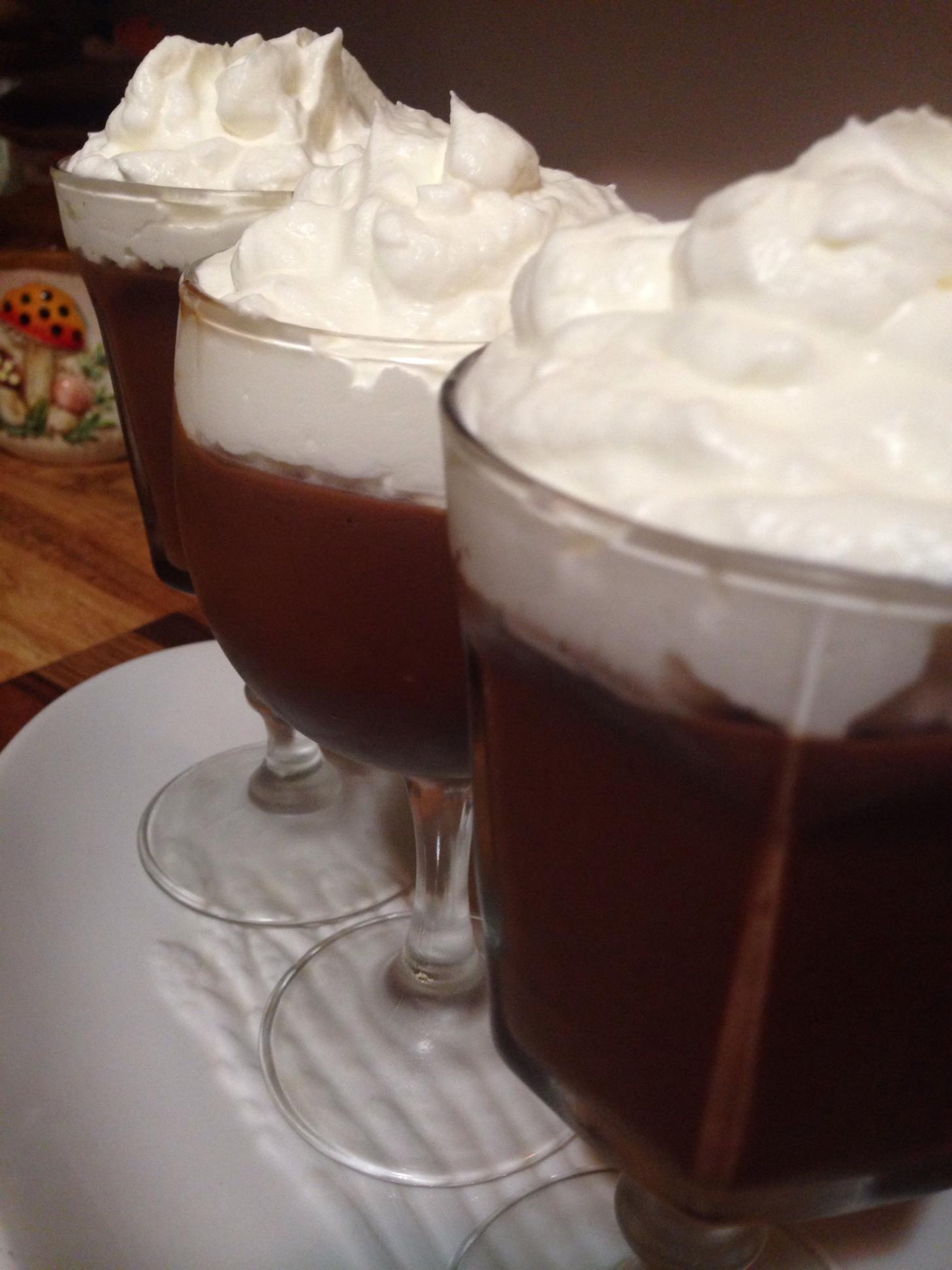 [Homemade] Chocolate pudding and whipped cream. r/food