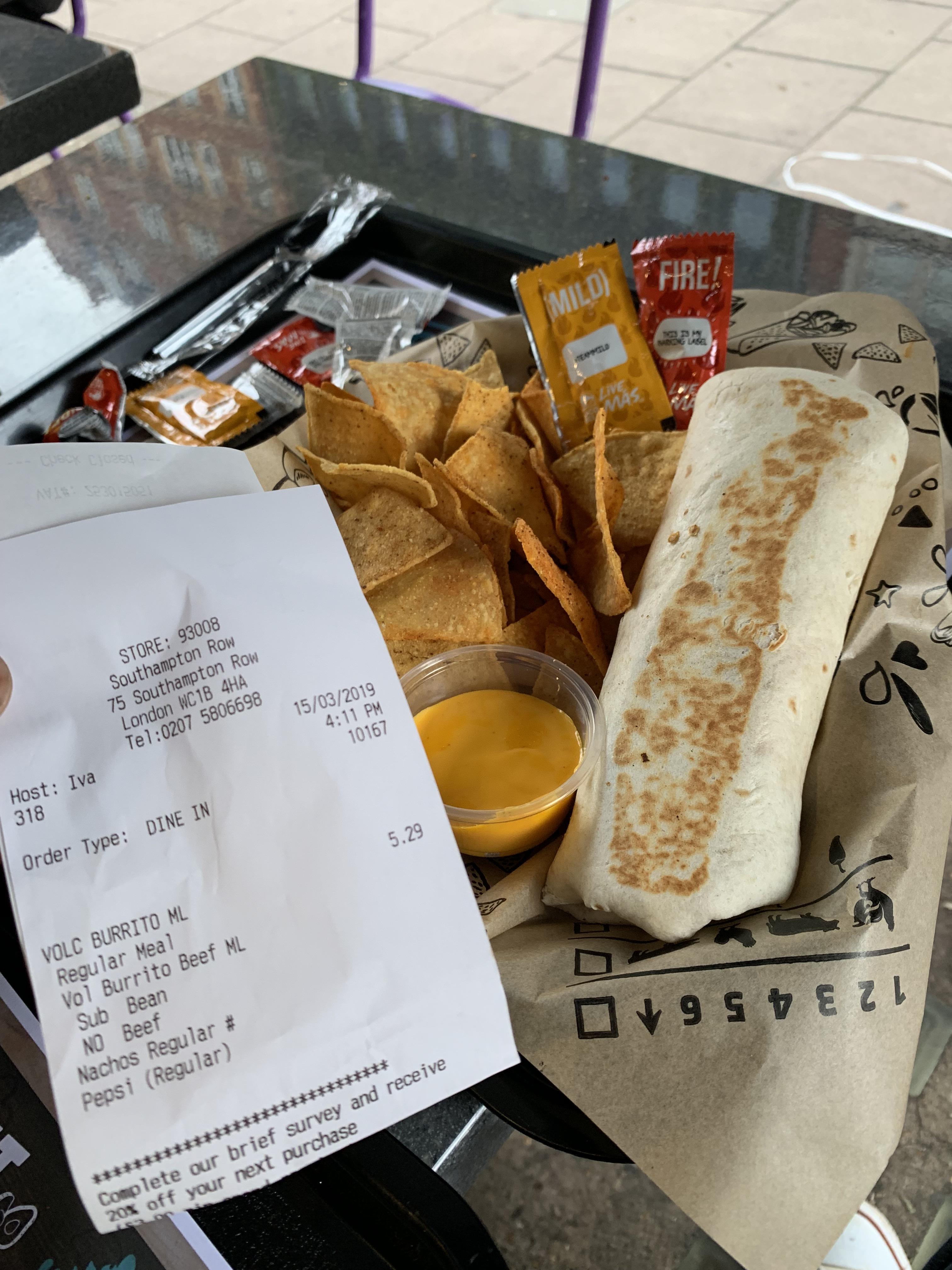 Taco Bell London .. Volcano Burrito 🌯 r/tacobell