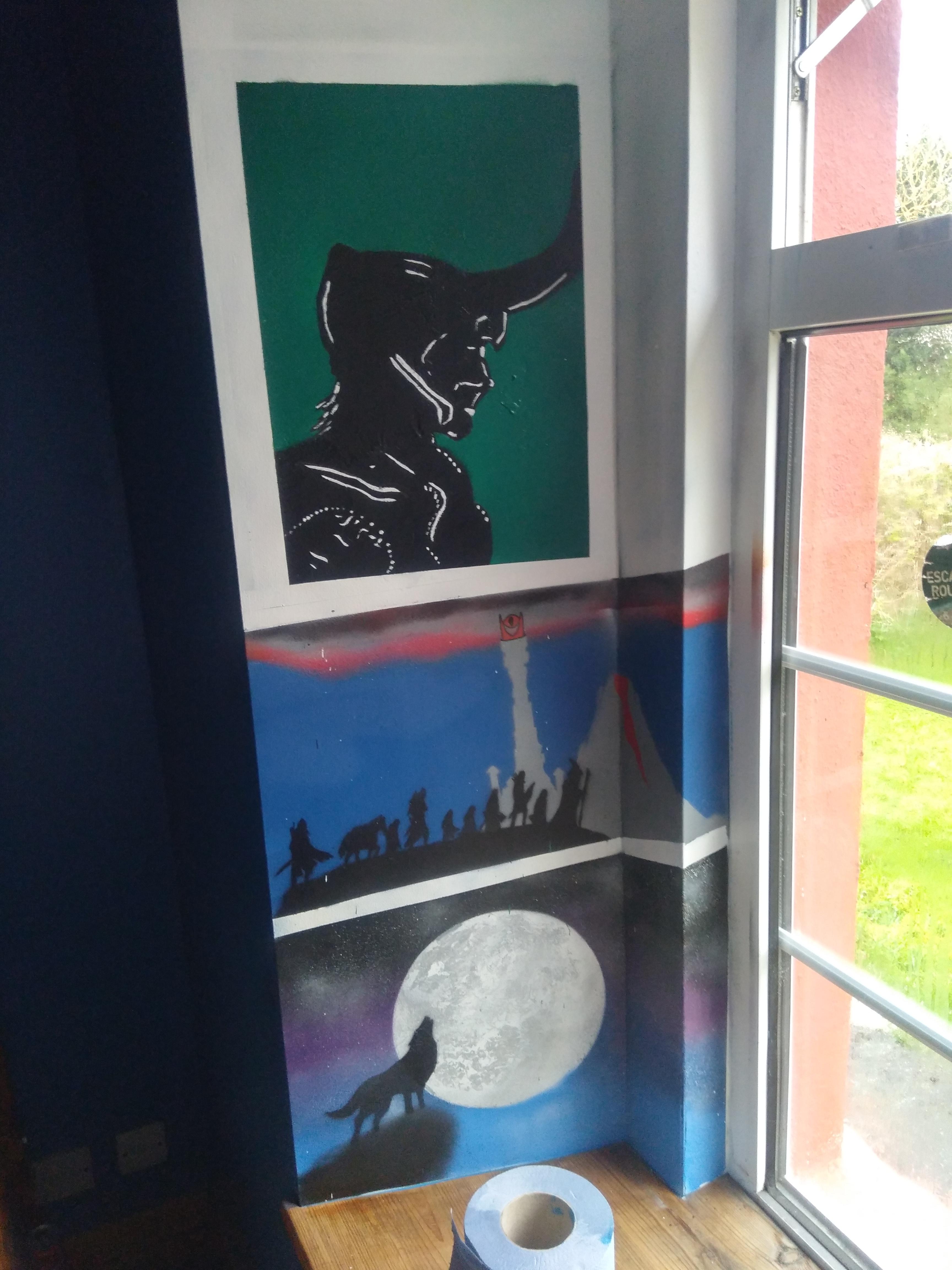 Spray painting my wall what do you guys think? r/Spraypaint