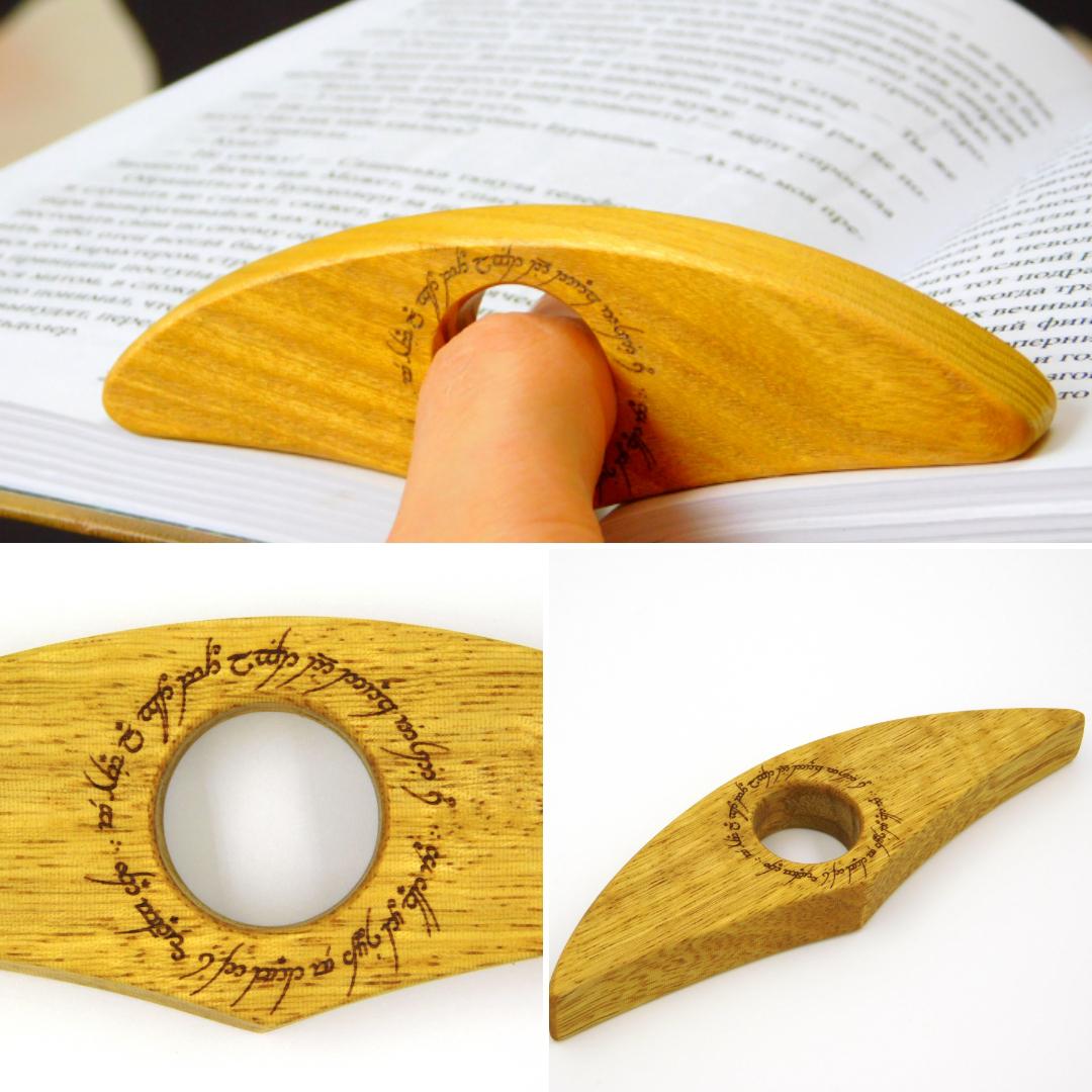 I made wooden page holder for books. r/lotr