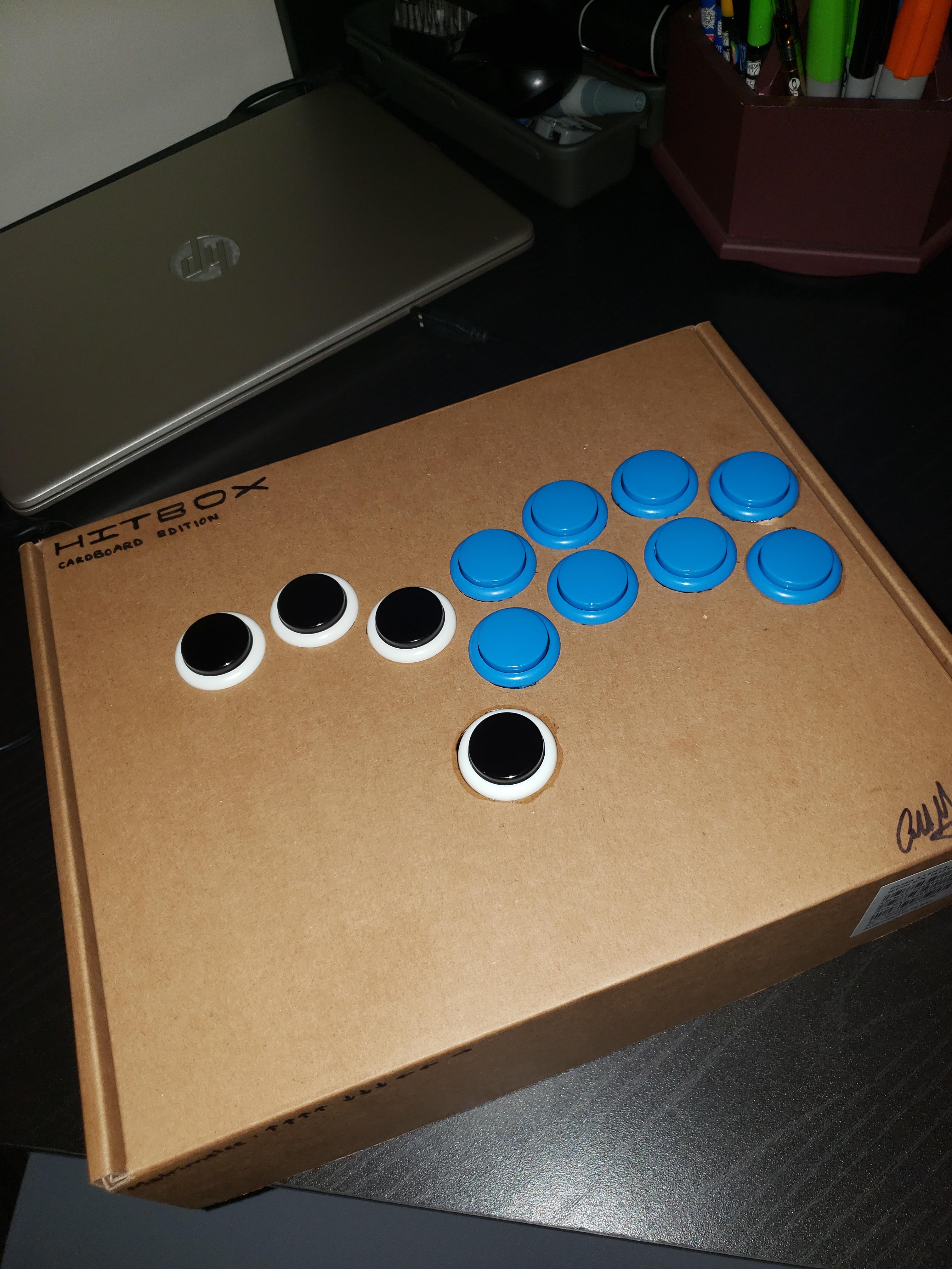 Cardboard Hitbox v2!! r/fightsticks