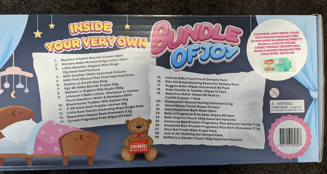 PSA for Aussie Mums Chemist Warehouse Bundle of Joy running 28 Jan