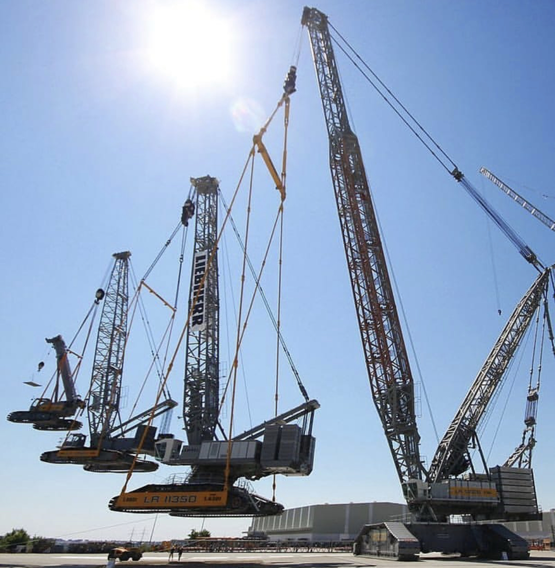 A crane holding a crane holding a crane holding a crane. r/Bigloads