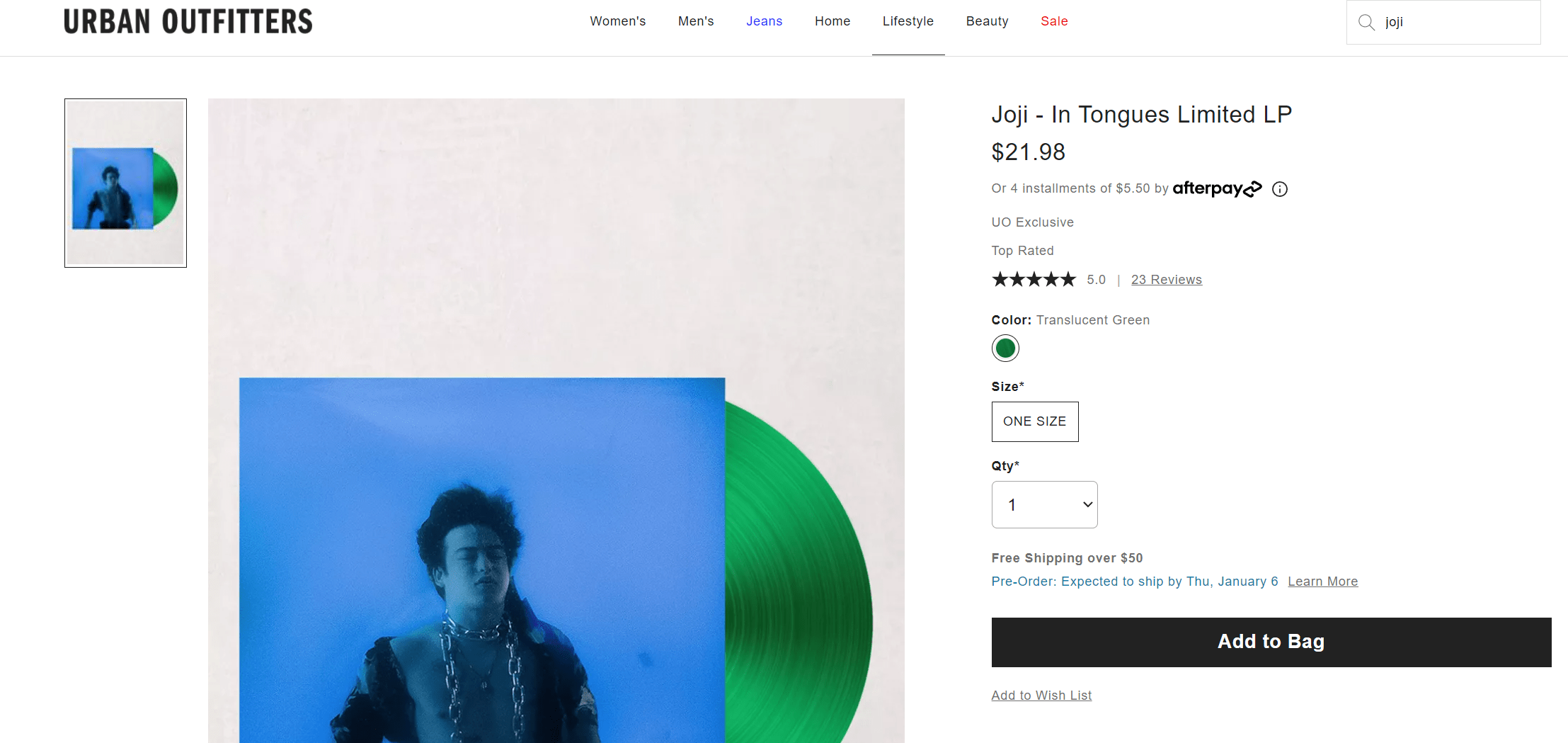 In Tongues restock at Urban Outfitters. r/Joji