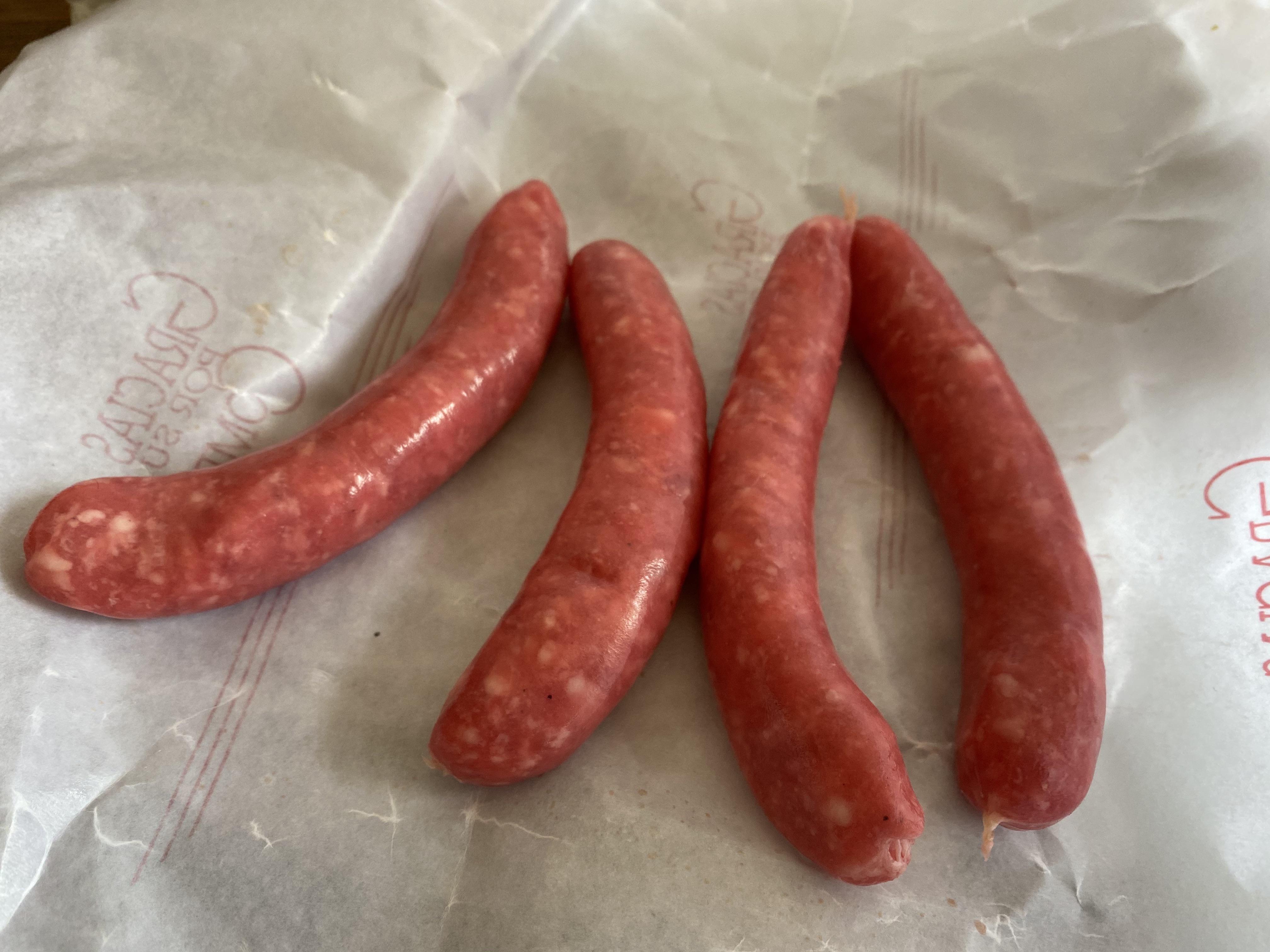 Spanish pork sausage as English man they look like they might taste