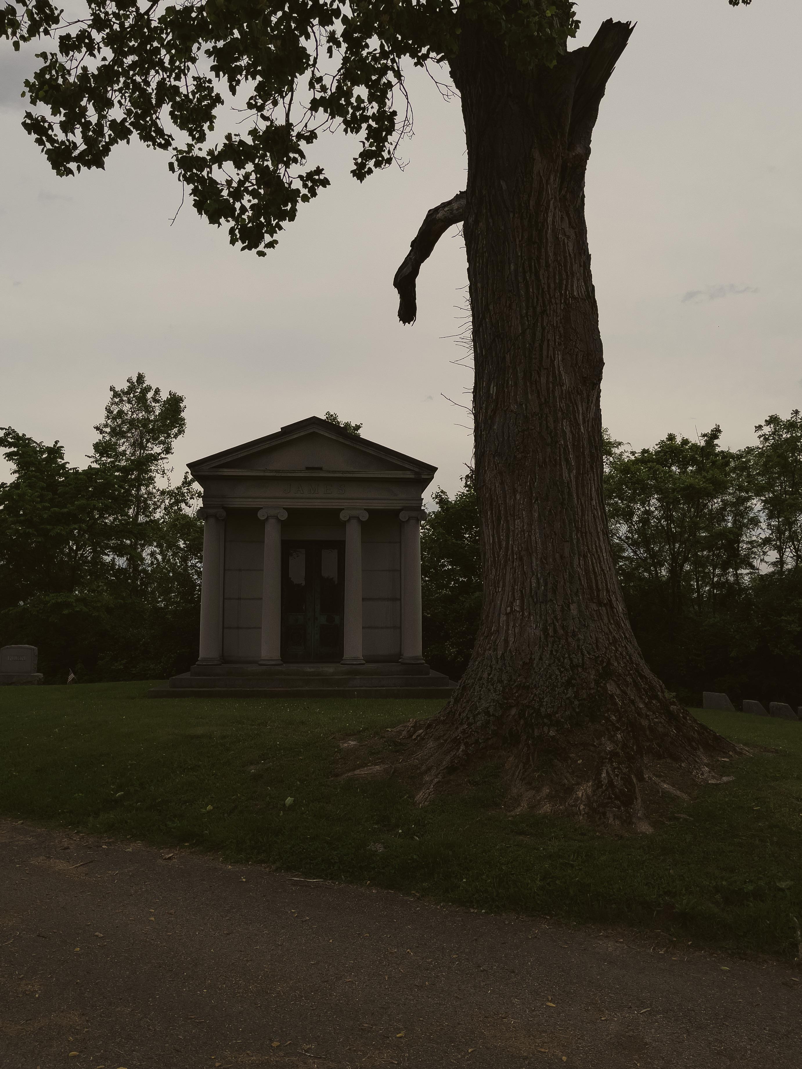 A Different View Of The James Family Mausoleum In Grandview Cemetery In