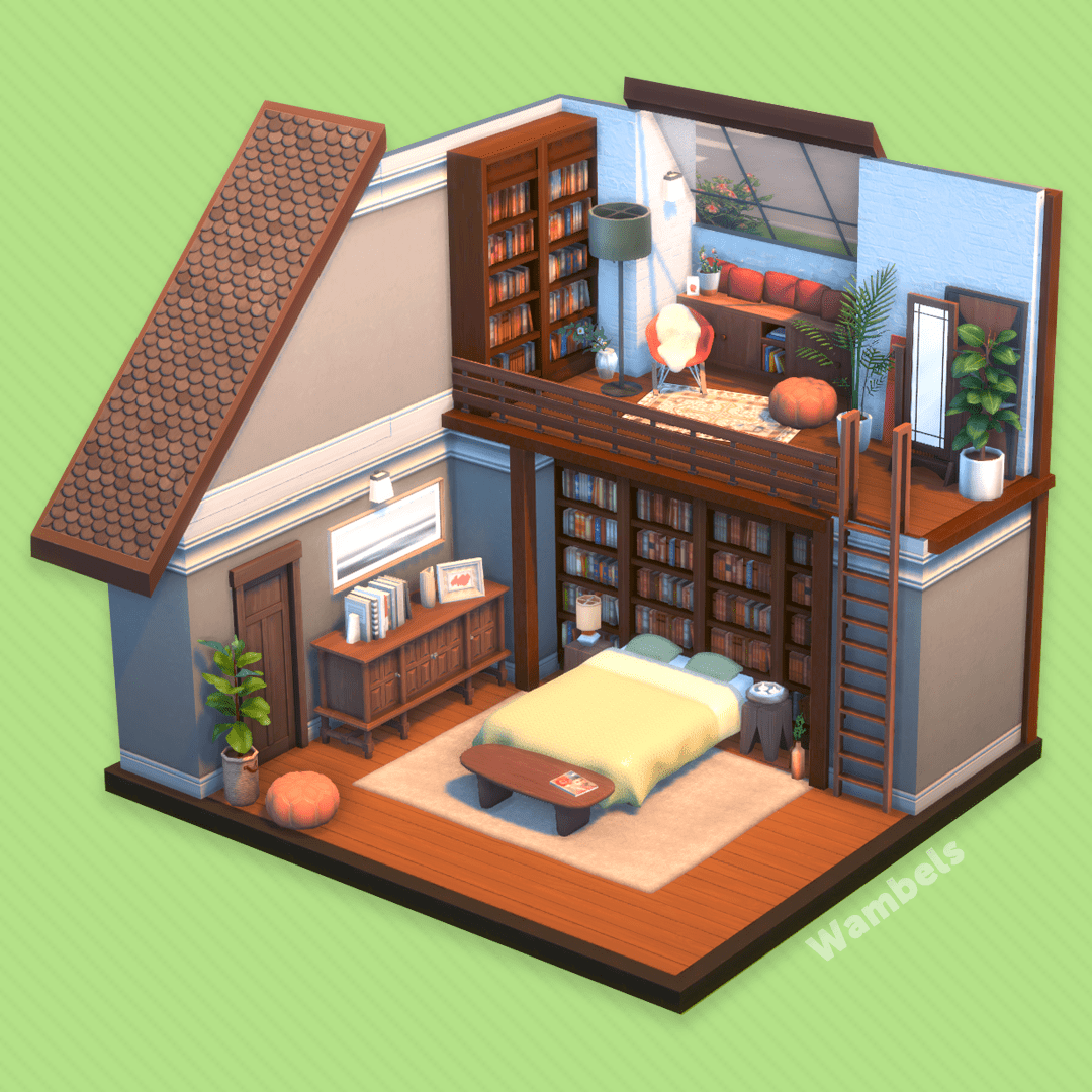 Simple loft bedroom that I've built, what do you think? r/Sims4