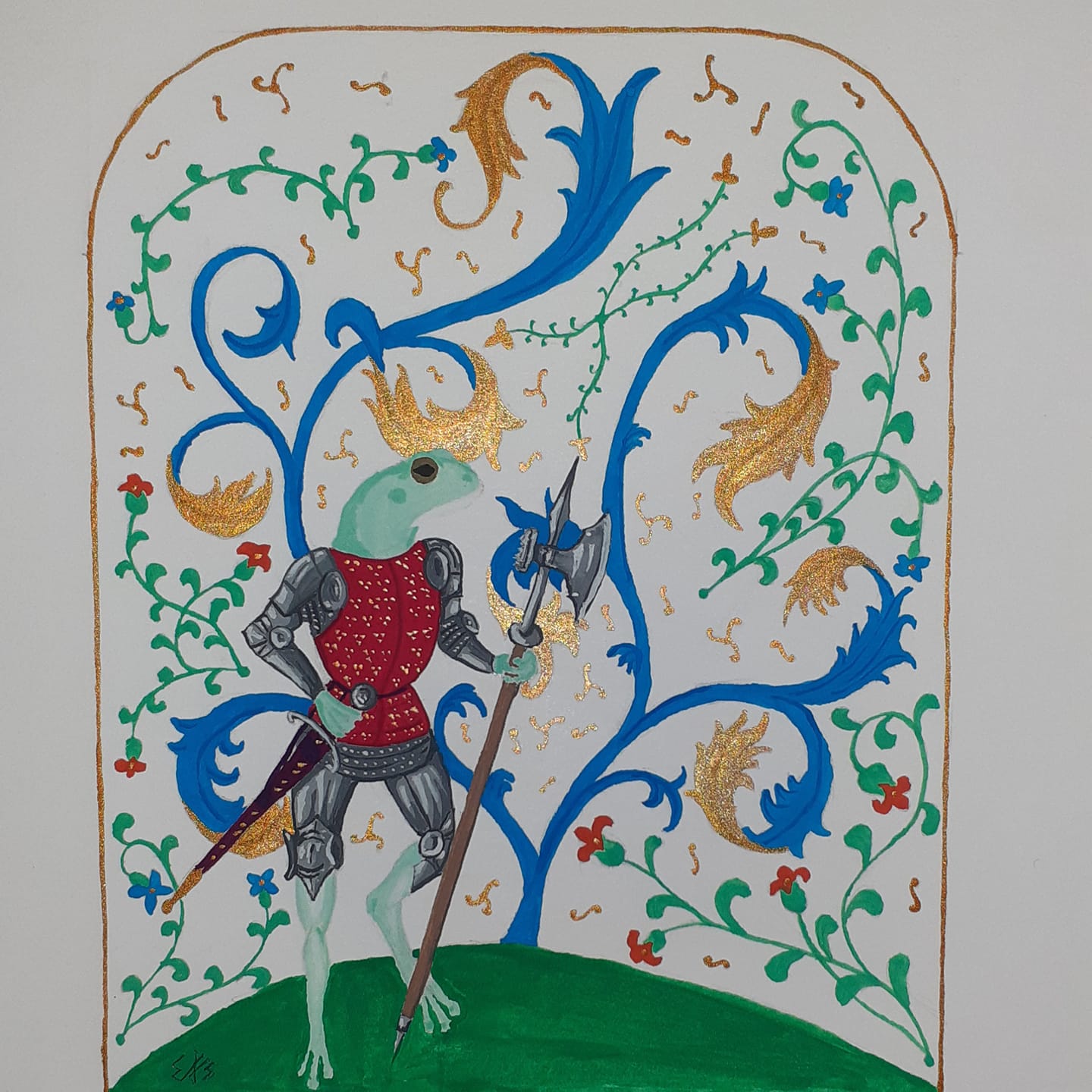 Saw some medieval style art in here and thought i'd post my own Frogge