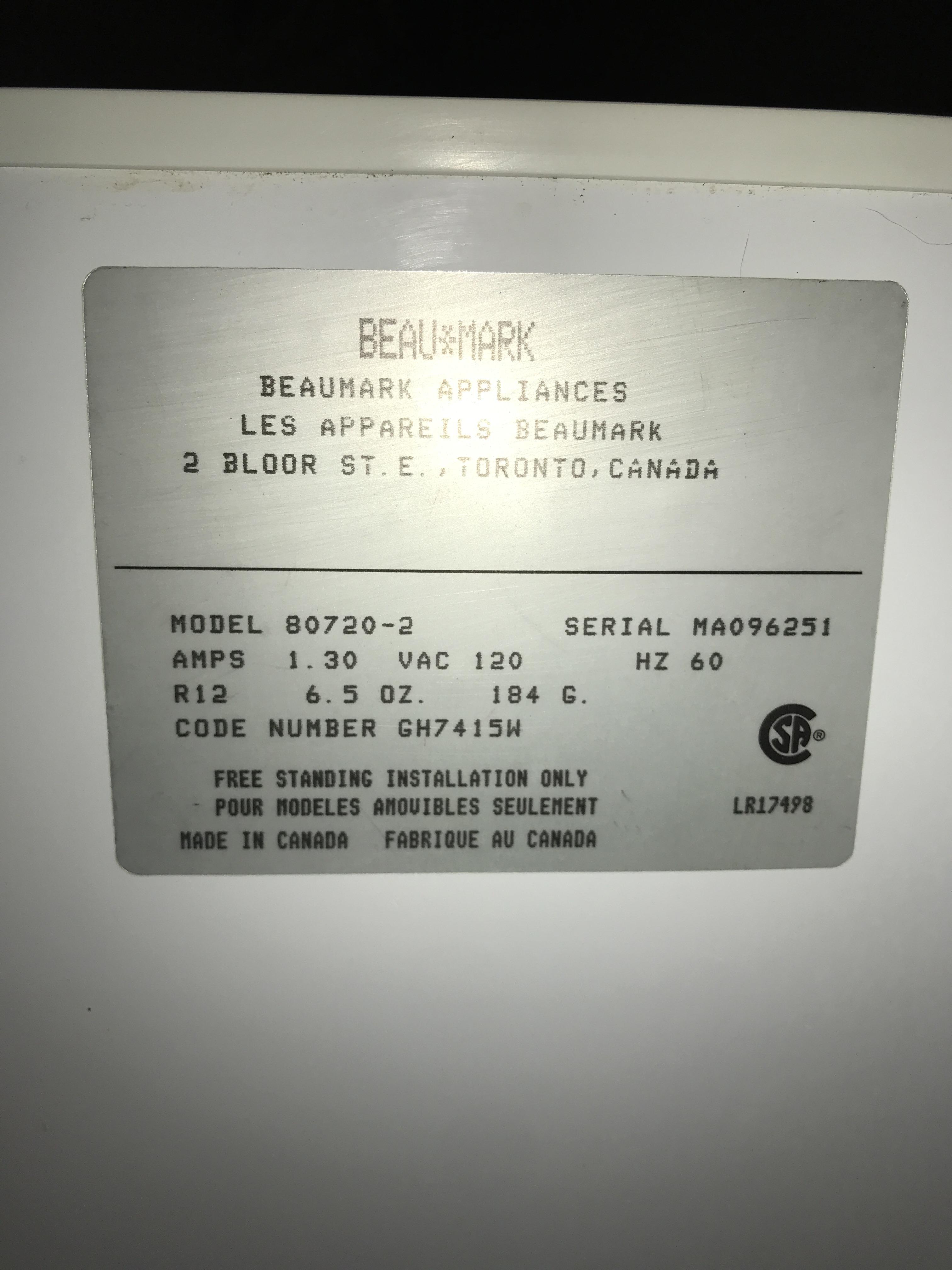 Beaumark chest freezer wont freeze / any advice r/appliancerepair