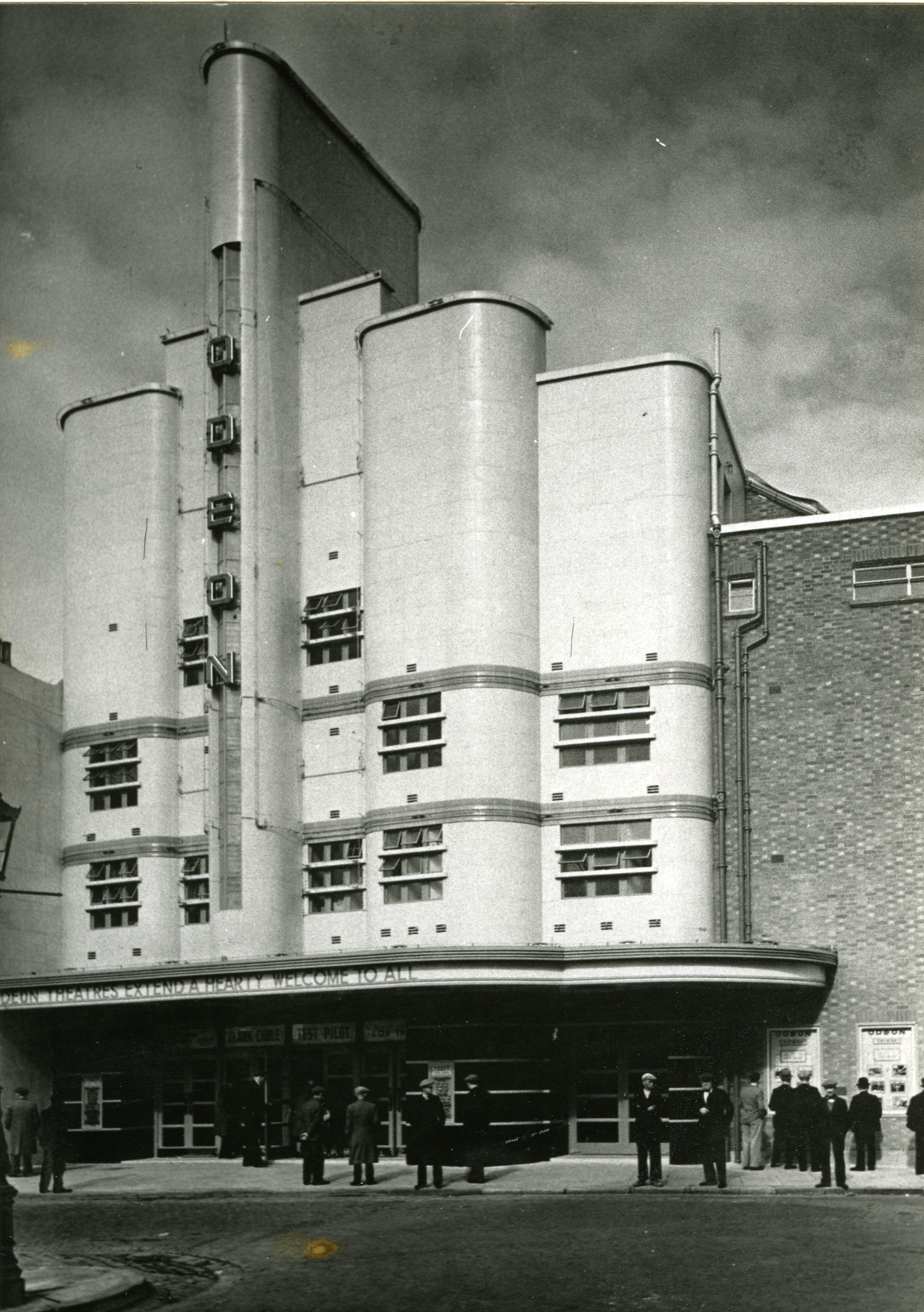 Odeon Theater, Deptford Broadway, London. The Art Deco theater was