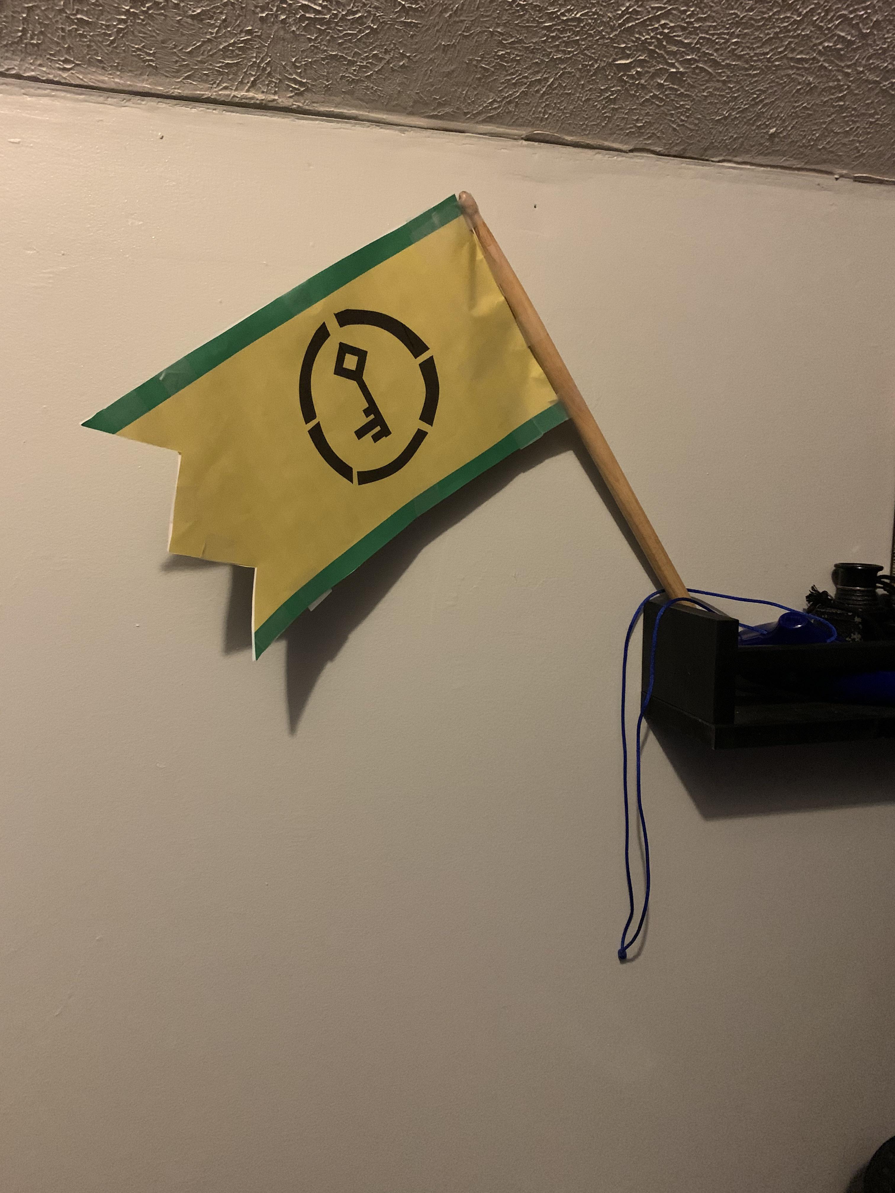 Made a gold hoarders flag irl r/Seaofthieves