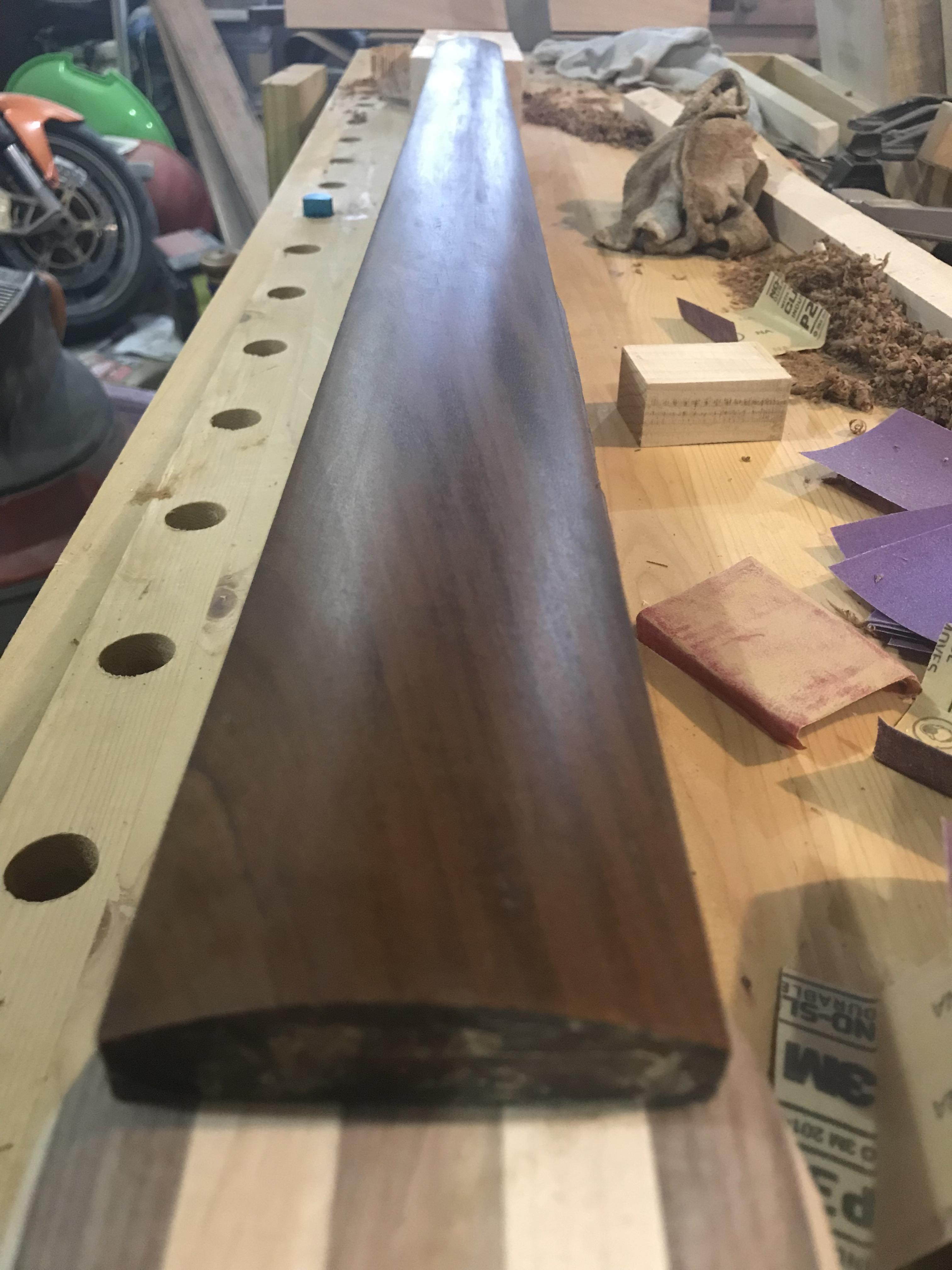 My first double bass fingerboard. r/Luthier