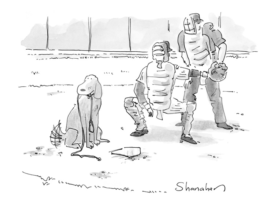dogwantstogoforawalk signal New Yorker cartoon [humor] r/baseball