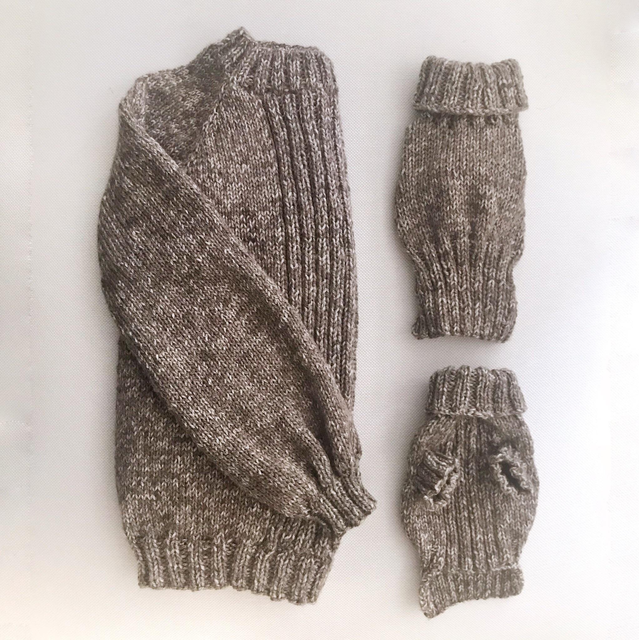 I made matching human and cat sweaters. Mailing them out soon! r/knitting