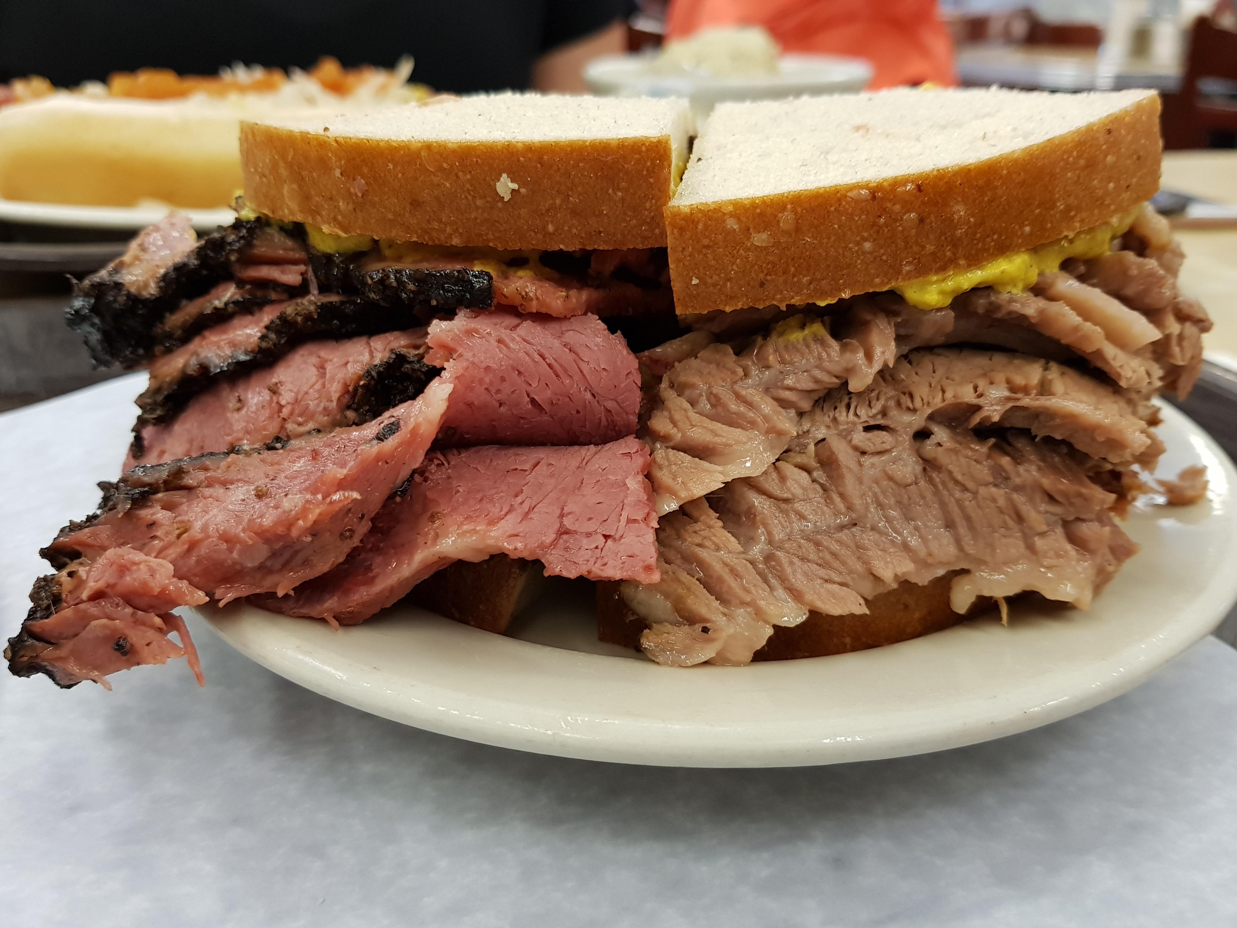 Katz's half pastrami and half brisket. r/Sandwiches