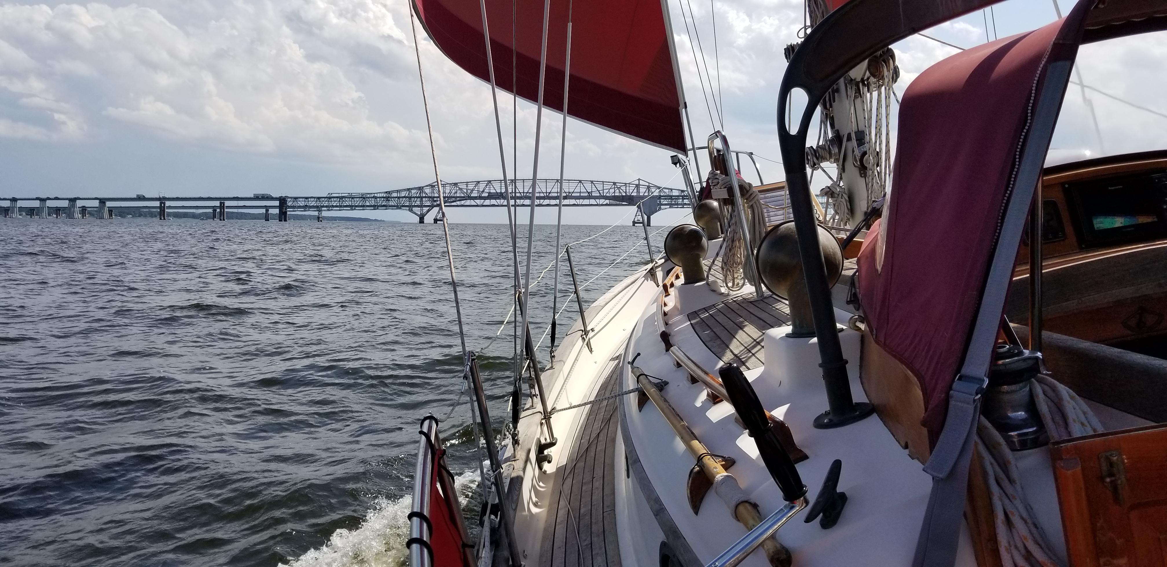 Sailing south on the Chesapeake, out of Rock Hall, MD. r/sailing