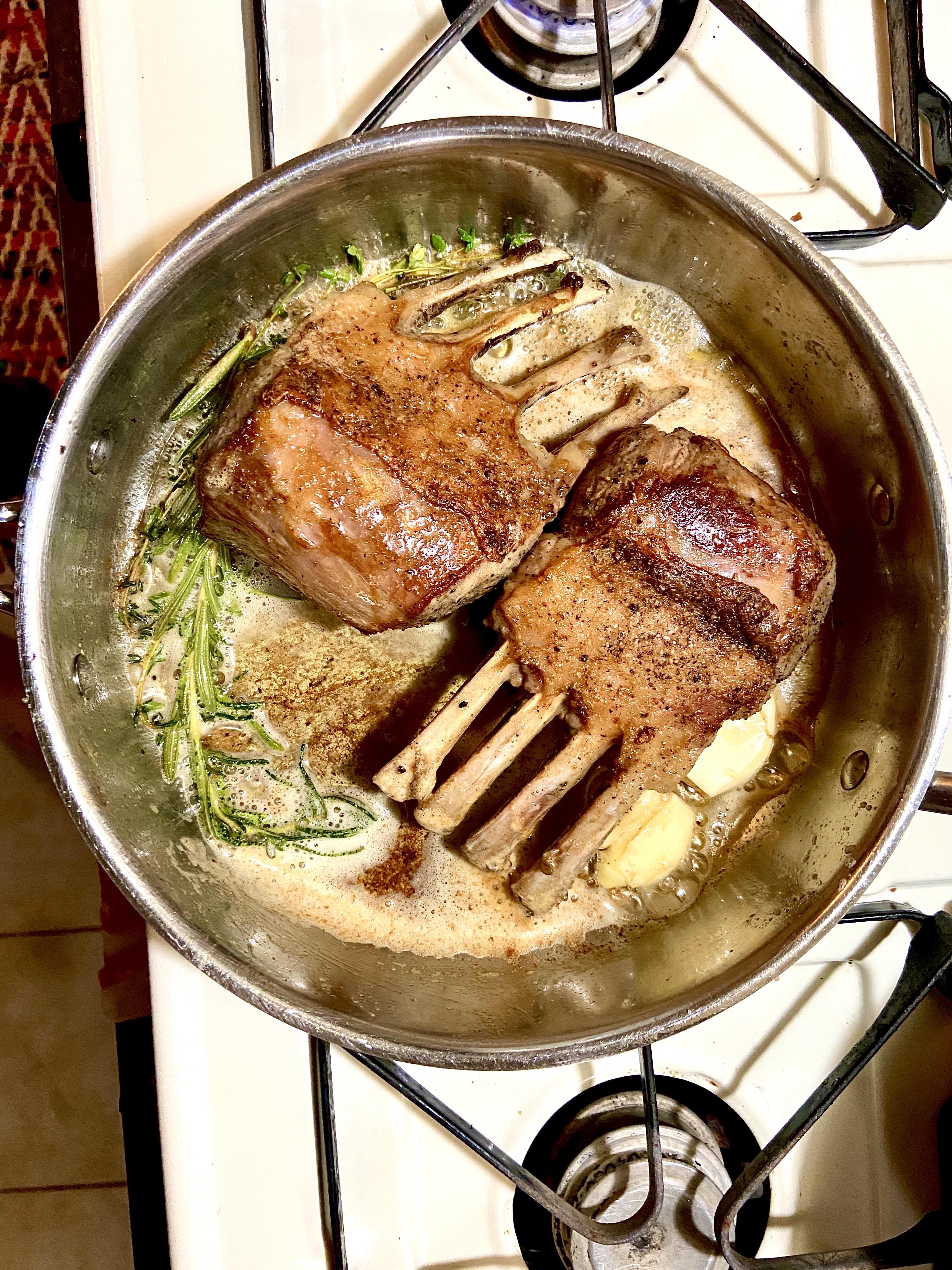 I made the Serious Eats panroasted Rack of lamb last night. r