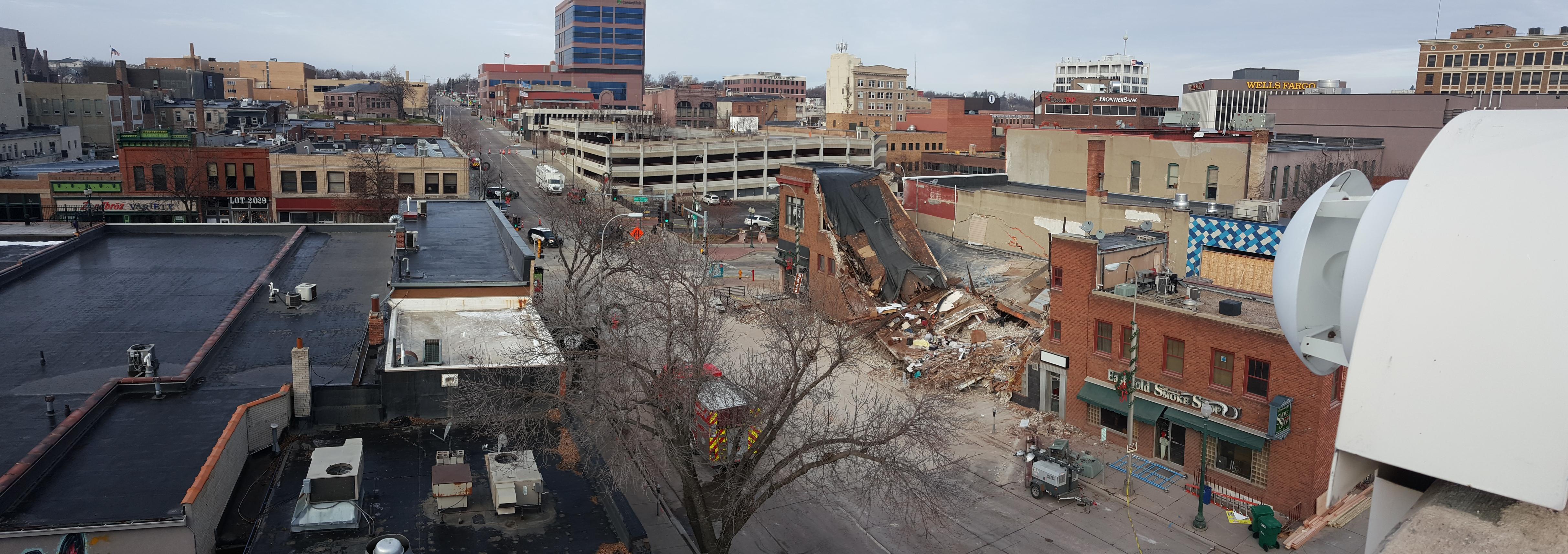 Panorama After The Copper Lounge Collapse r/SiouxFallsPhotography