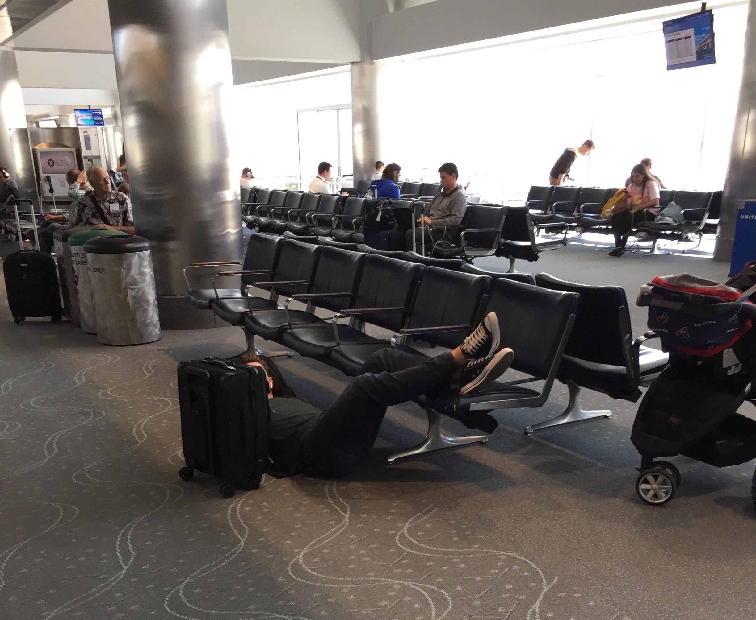 Why do people do this at airports? He eventually moved but only after