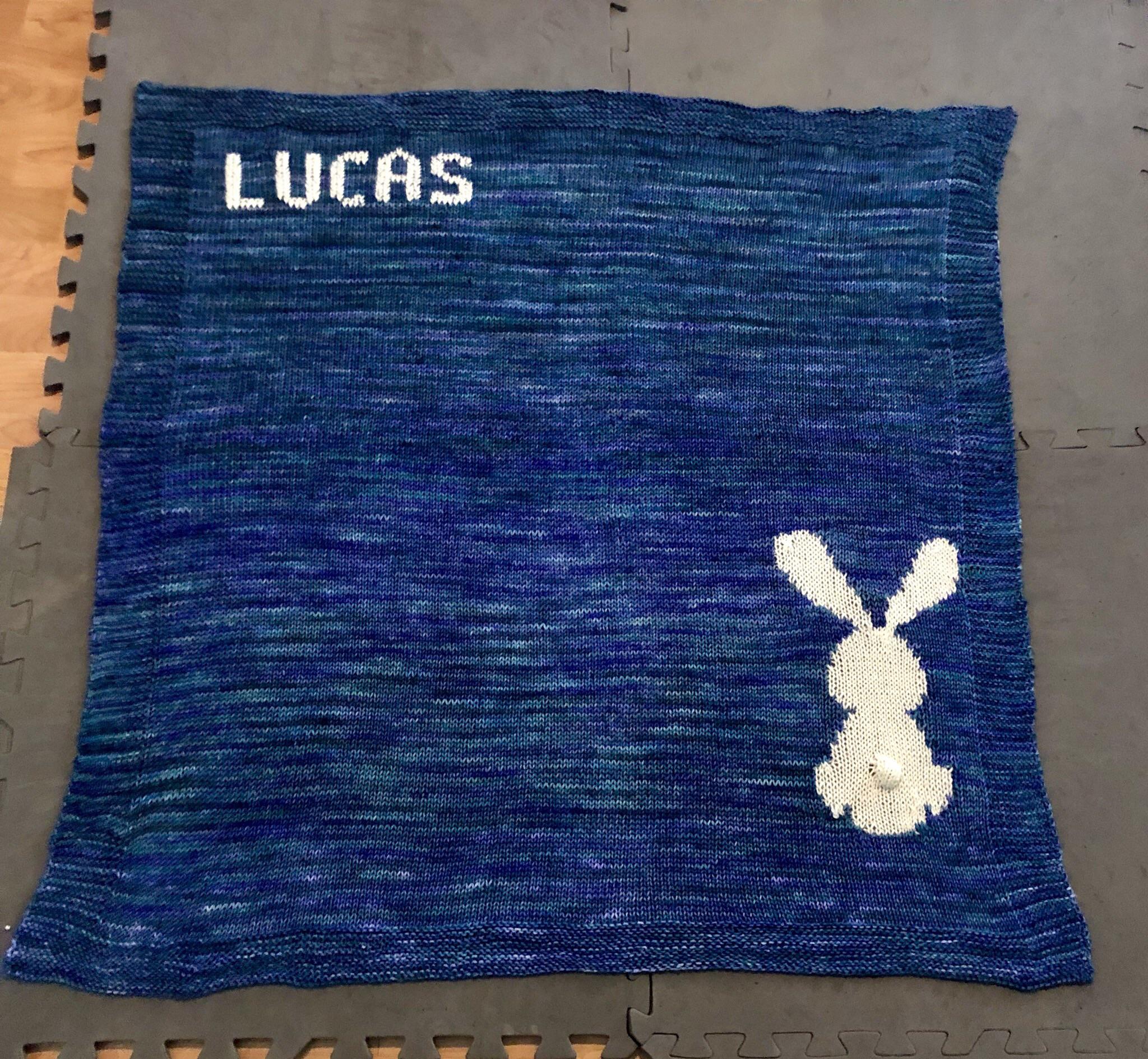 Bunny Baby Blanket Complete!!!!! r/knitting