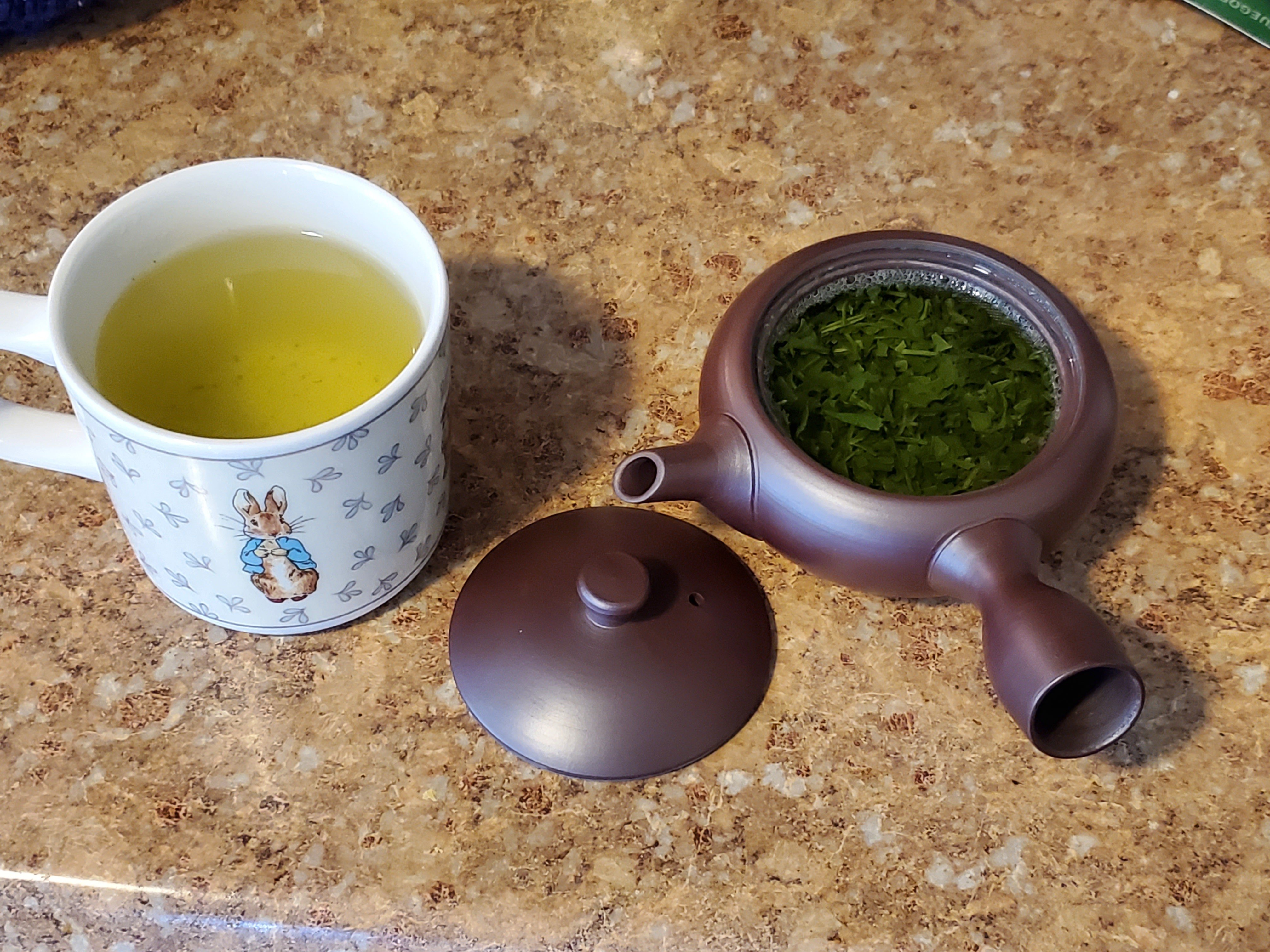 Inaugurating my new kyusu with an afternoon brew of Kagoshima Sencha