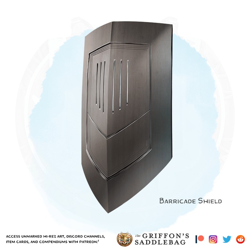{The Griffon's Saddlebag} Barricade Shield Armor (shield) r/TheGriffonsSaddlebag