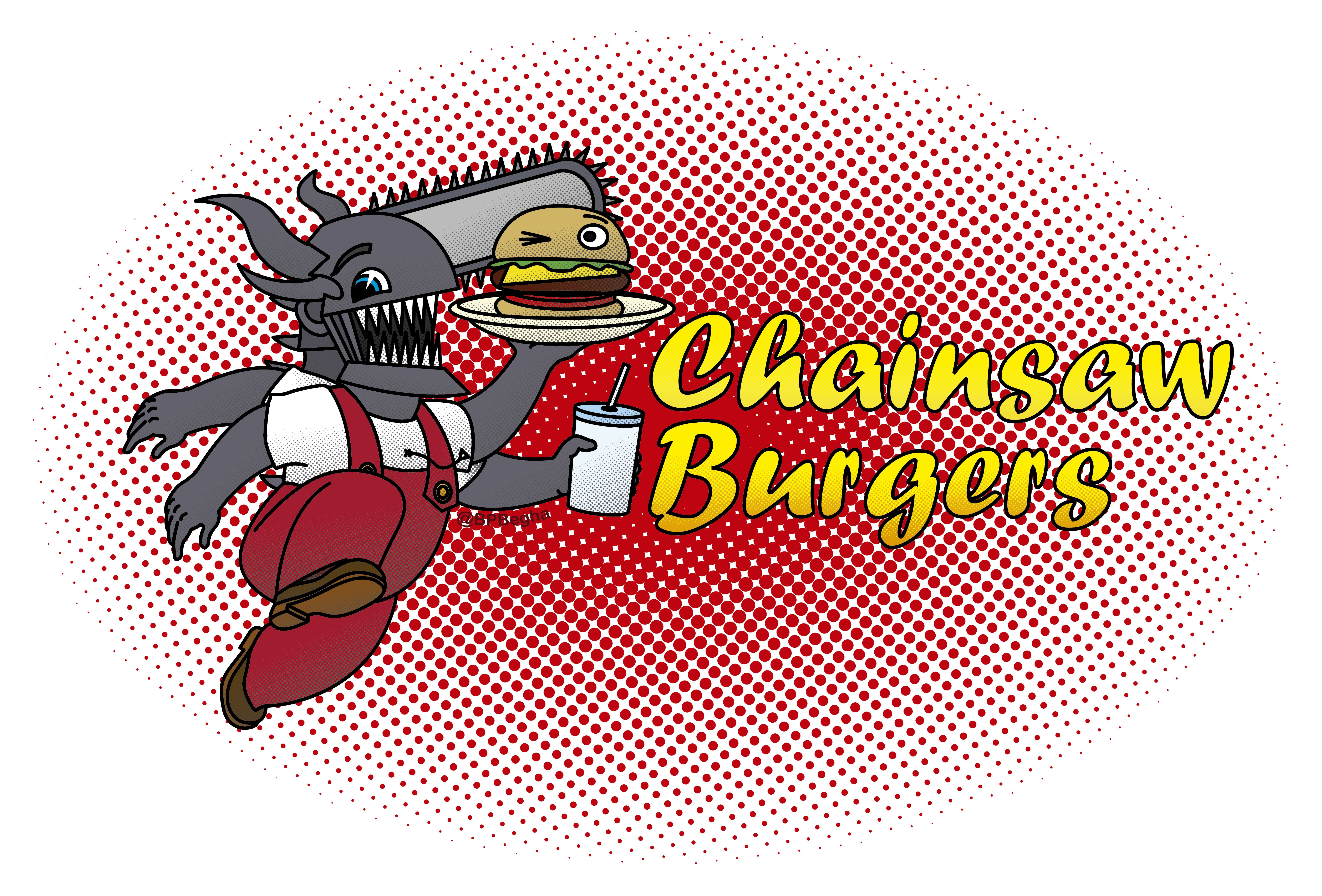 Chainsaw Burgers, Me, Digital, 2020 Art