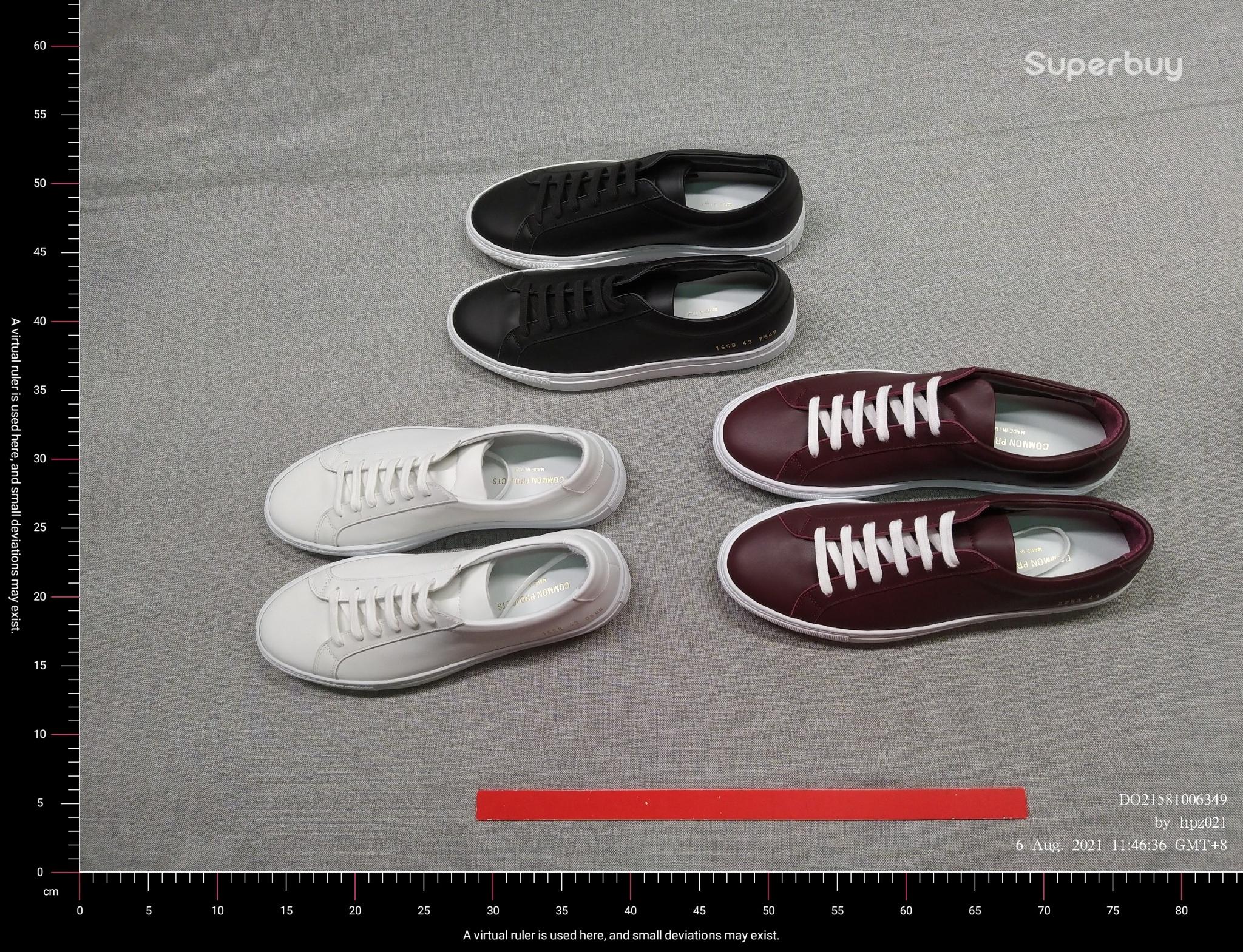 [QC] Common Projects Achilles Low White/Red Wine/Black Player Shoes