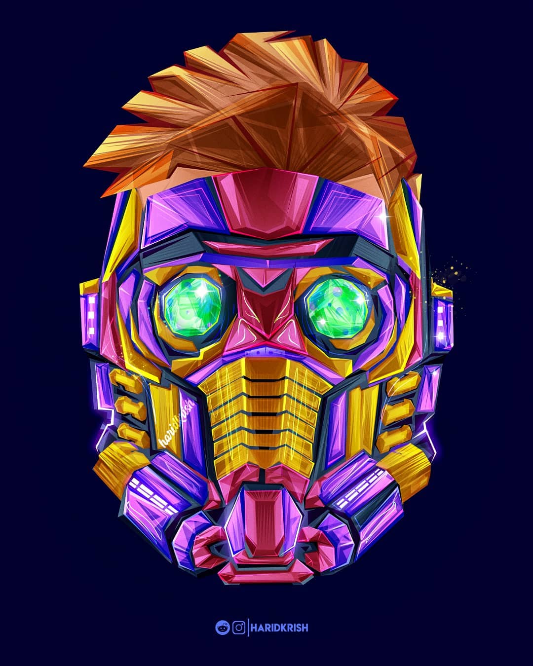 I made this illustration art of Star Lord based GotG