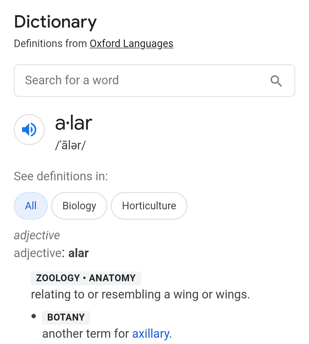 It took me countless readthroughs and an MCAT book to find out alar is