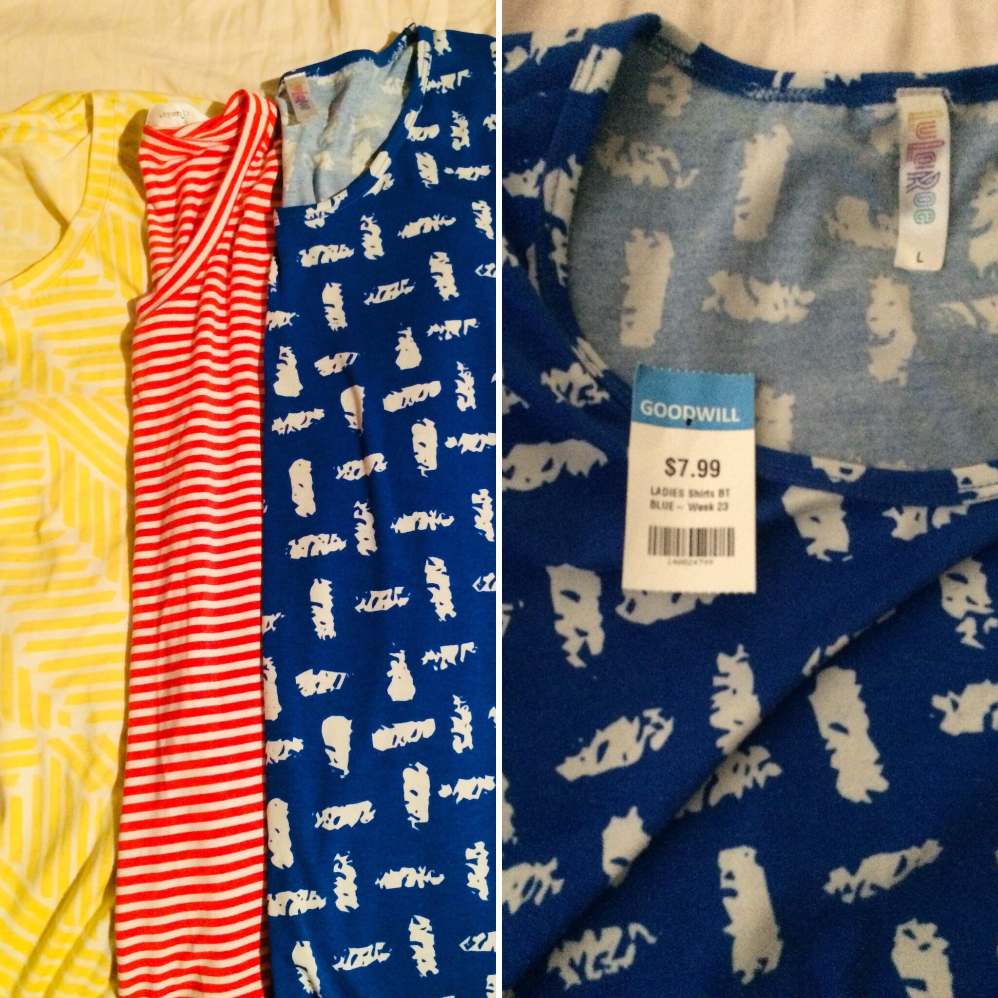3 Shirts For .99 Each! All Blue Tags .99 Goodwill Today r