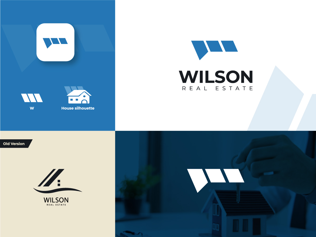 Wilson real estate logo redesign. 1st place logo winner in Satori