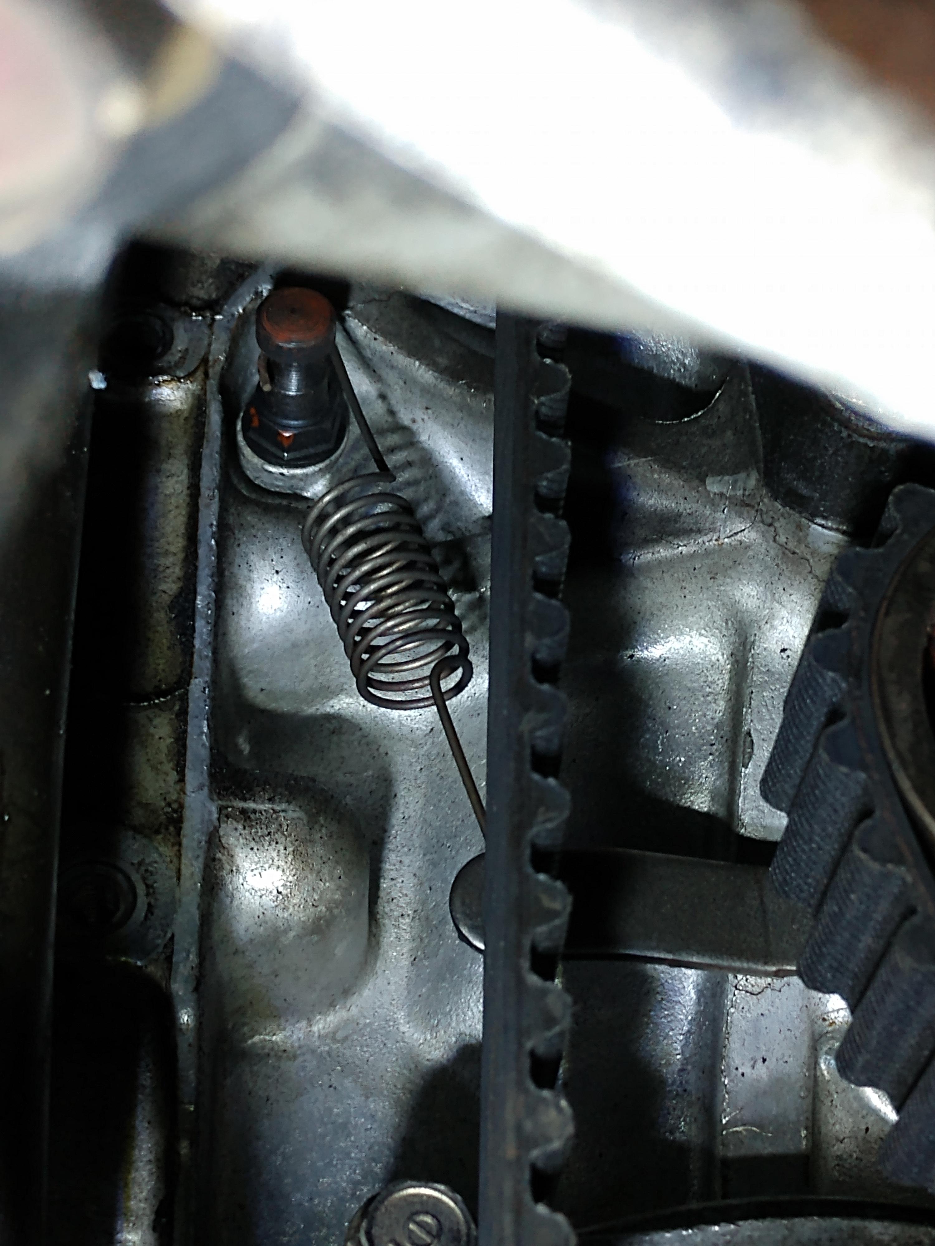 Does my timing belt tensioner spring look stretched? D16Y8 SOHC. r/Honda