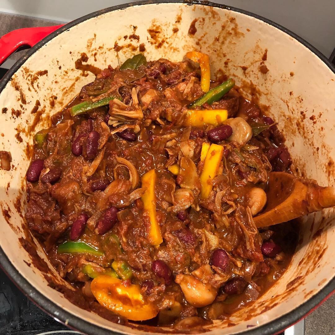 Jackfruit Chilli r/veganrecipes