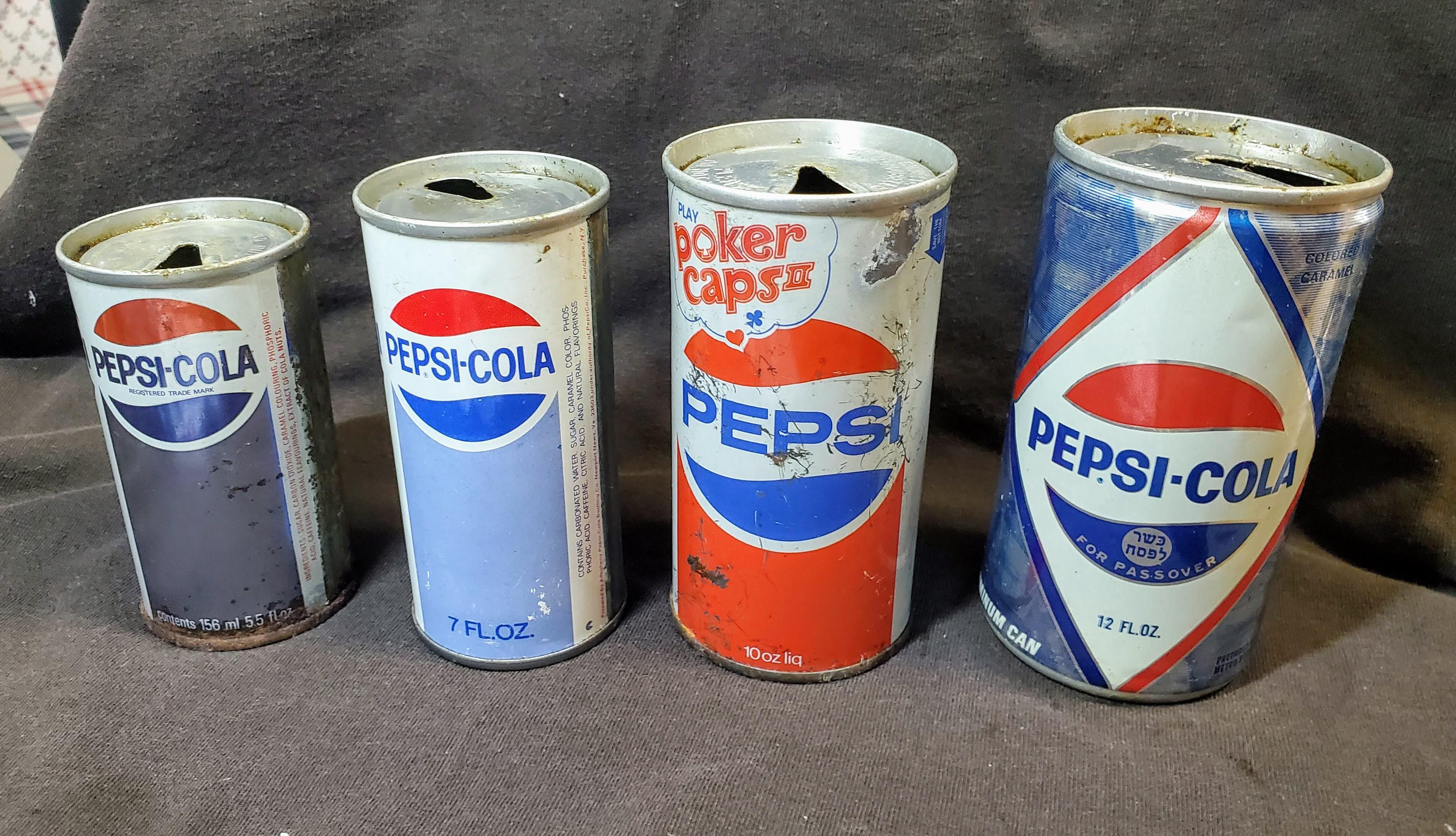 Pepsi experimented with can sizes over the years (12oz for comparison